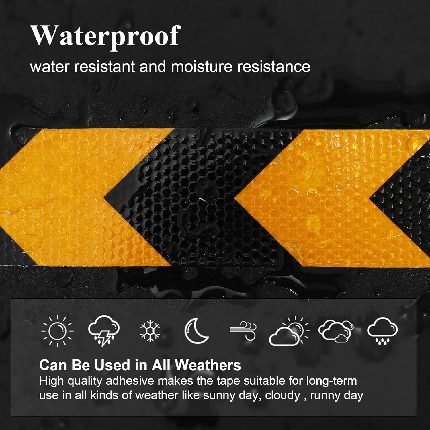 Thumbnail 3 de Nastro Riflettente Adesivo XFXIA 5 cm x 10 m – Freccia Gialla/Nera