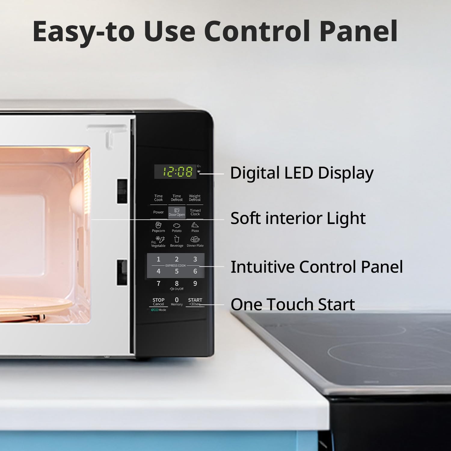 Thumbnail 6 de COMFEE' EM720CPL-PMB 0.7 cu ft Countertop Microwave Oven