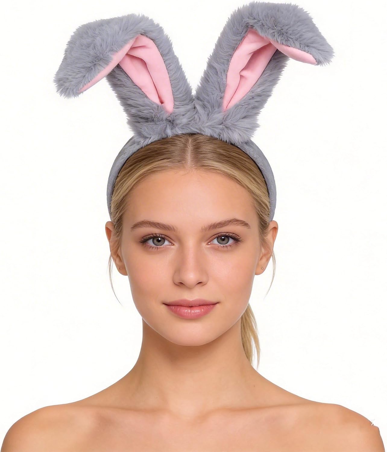 Detalle 2 de CaeyBrye Bunny Ears Headband Set Gray