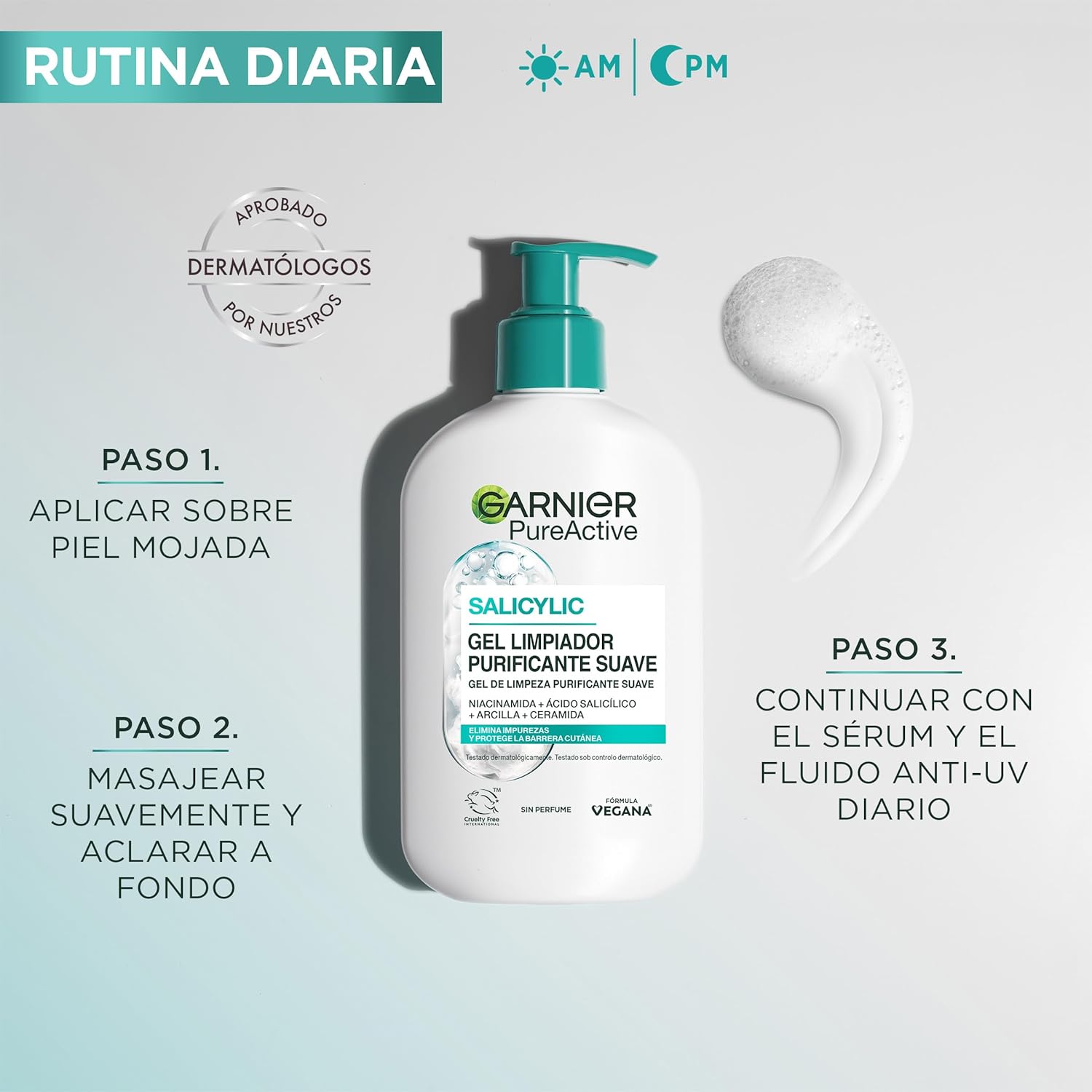 Detalle 1 de Garnier Pure Active Pack x2 Gel Hidratante 250ml