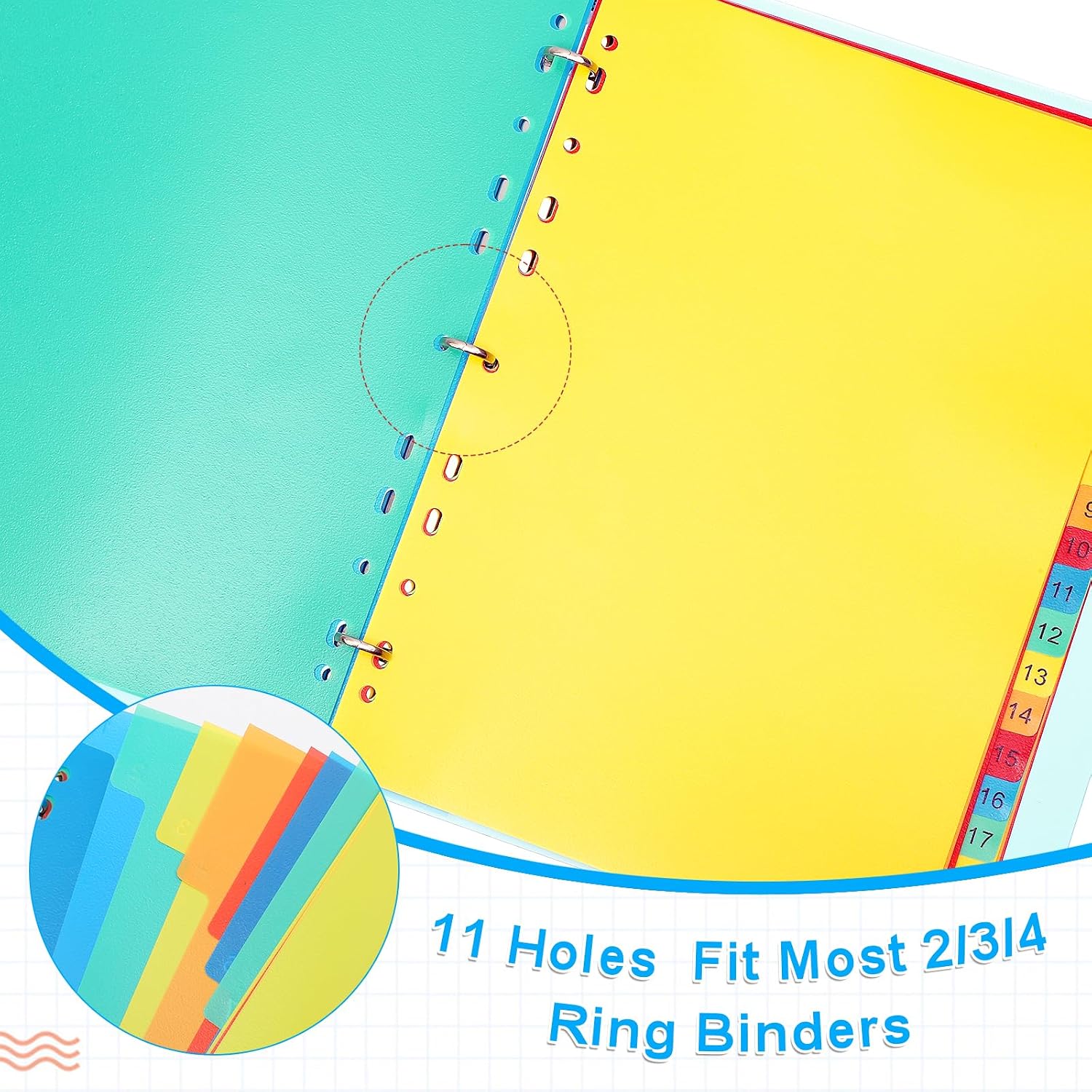 Detalle 1 de File Dividers A4 3 Pack 20 Part