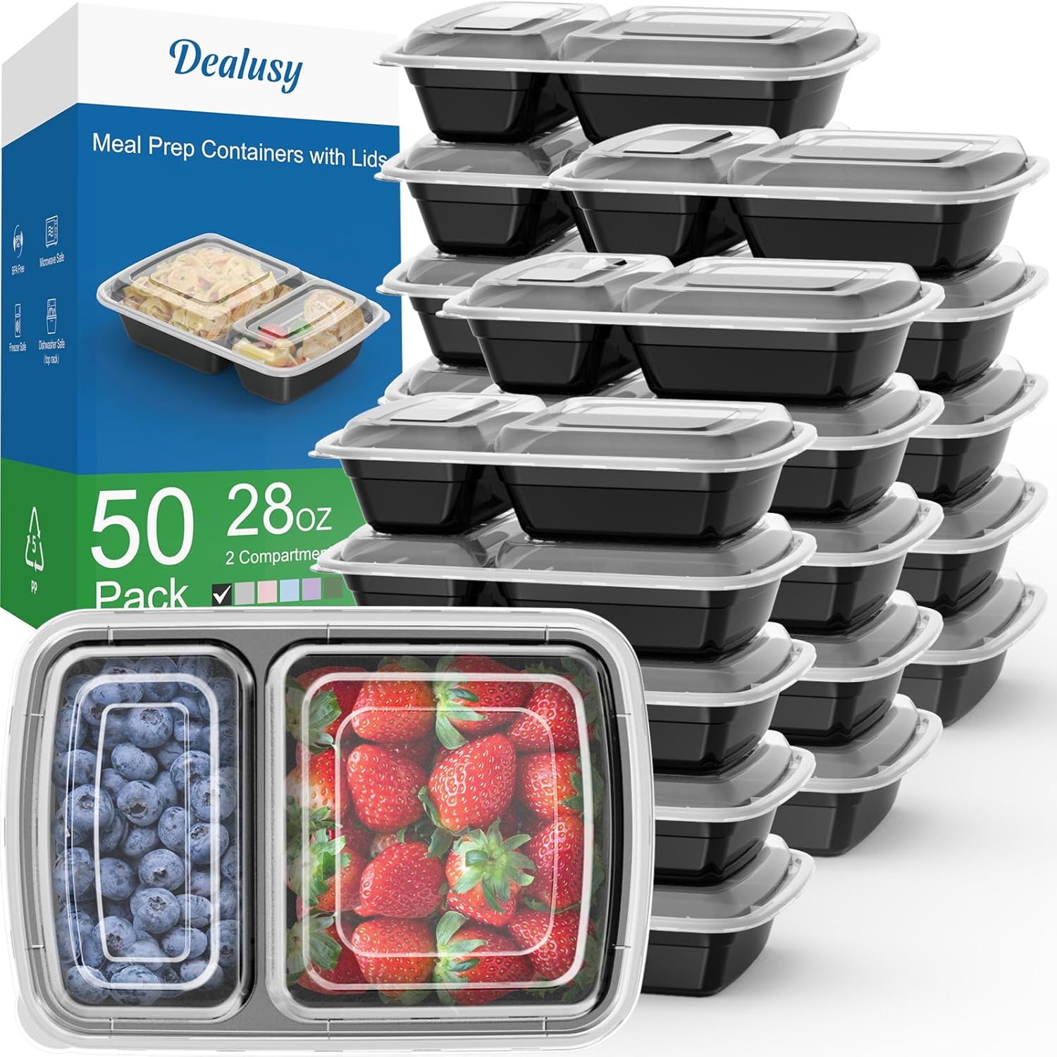 Detalle de Dealusy 28 oz Meal Prep Containers ๐ฑ