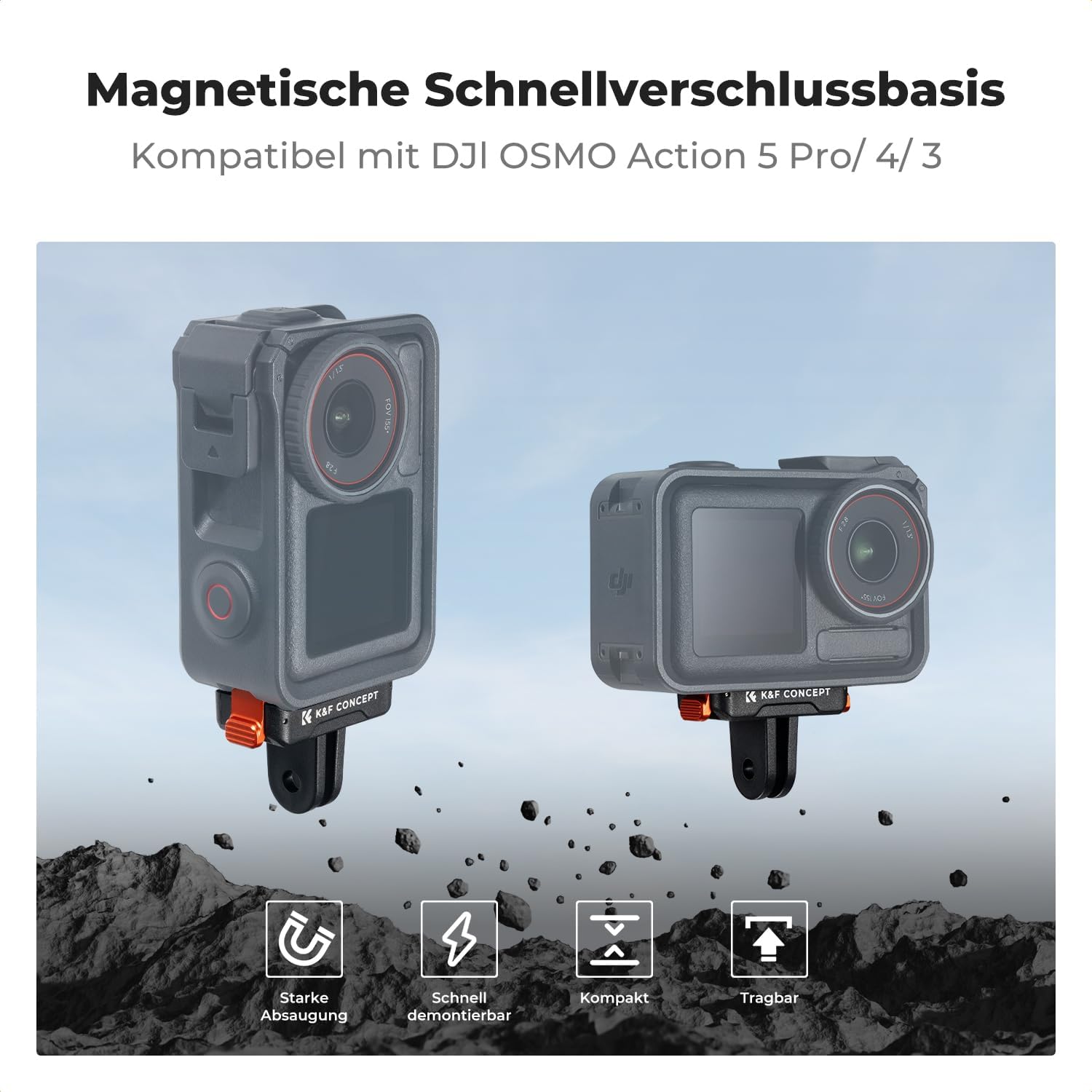 Detalle 2 de K&F CONCEPT Magnetische Schnellverschluss Adapterhalterung 2er Pack