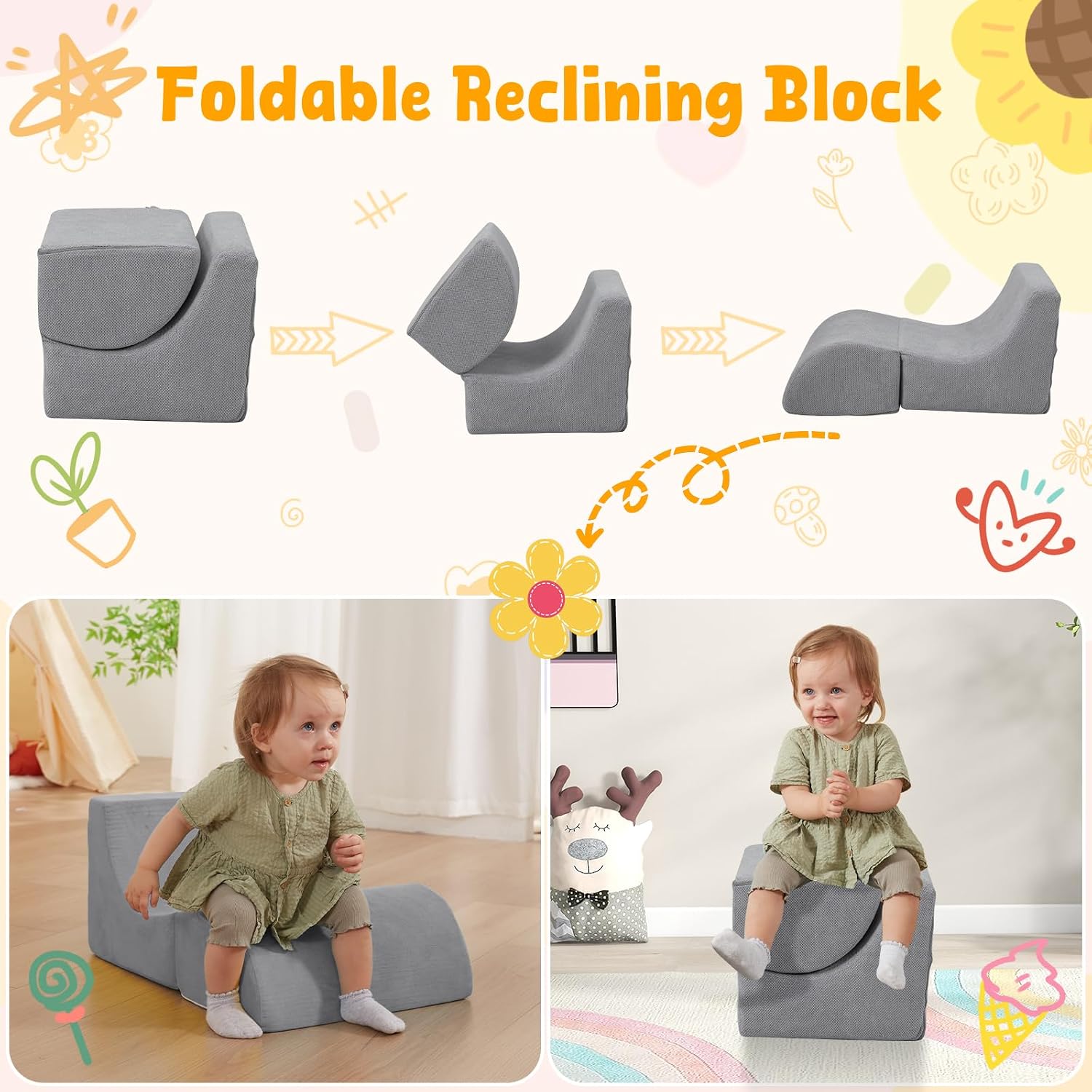 Thumbnail 4 de MOOZHEALTH Baby Climbing Blocks 6-Piece
