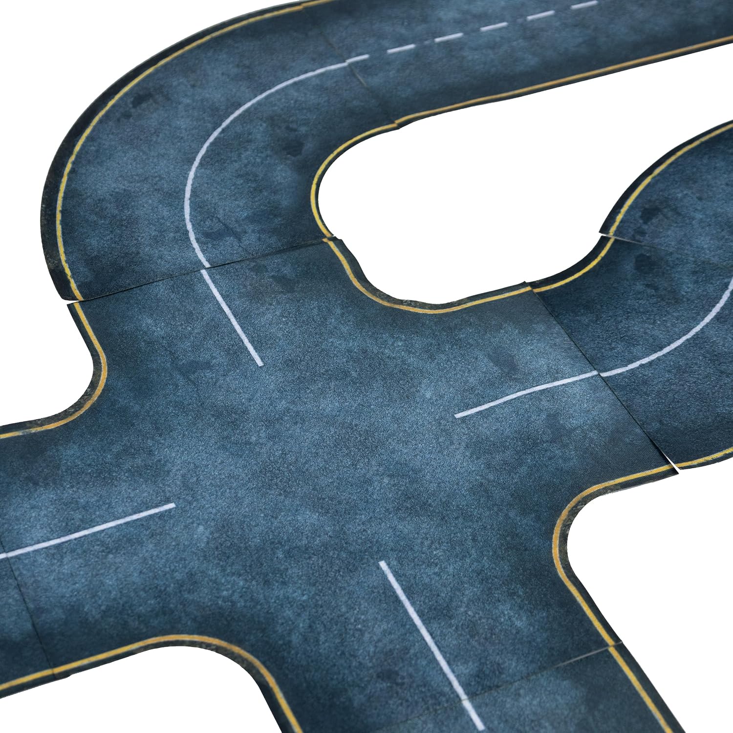 Detalle 2 de PLAYMATS Asfalt – antypoślizgowy materiałowy zestaw dróg 2D, skala 28 mm