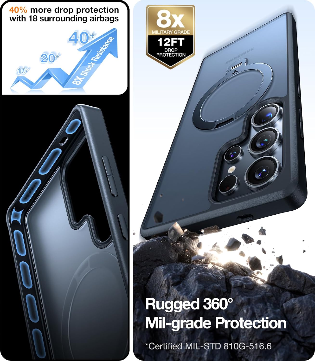 Thumbnail 4 de TORRAS 360 Spin Magnetic Stand 6.9-inch Case