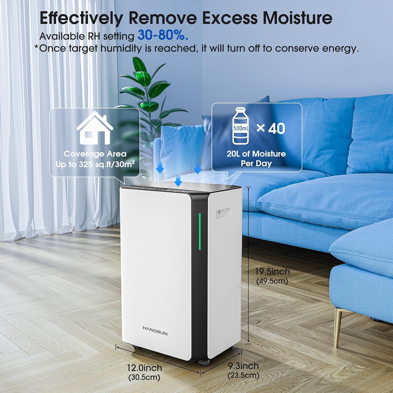 Thumbnail 1 de Hangsun 20L/day Dehumidifier with Timer 🌫