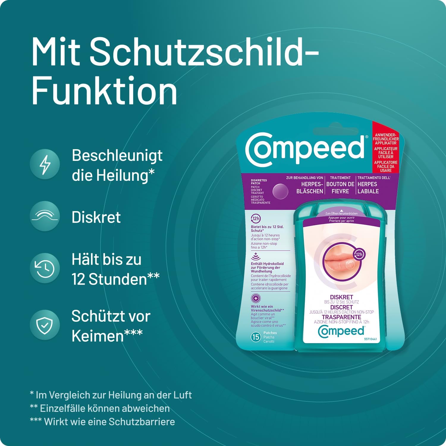Thumbnail 2 de Compeed Herpesbläschen Patch – mit Applikator, 15 Patchs