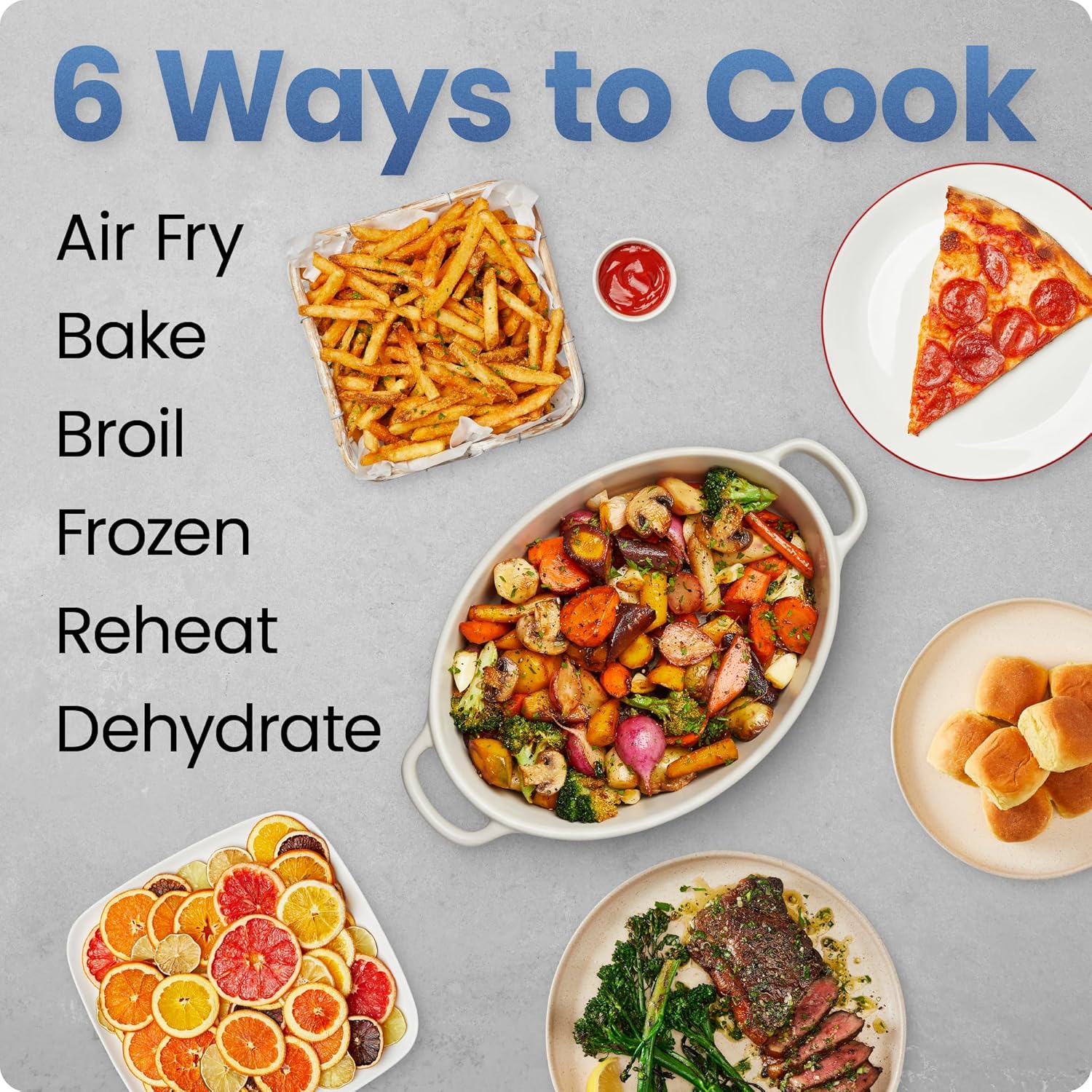 Detalle de Chefman TurboFry 7-Quart Air Fryer, 6-in-1, 450°F