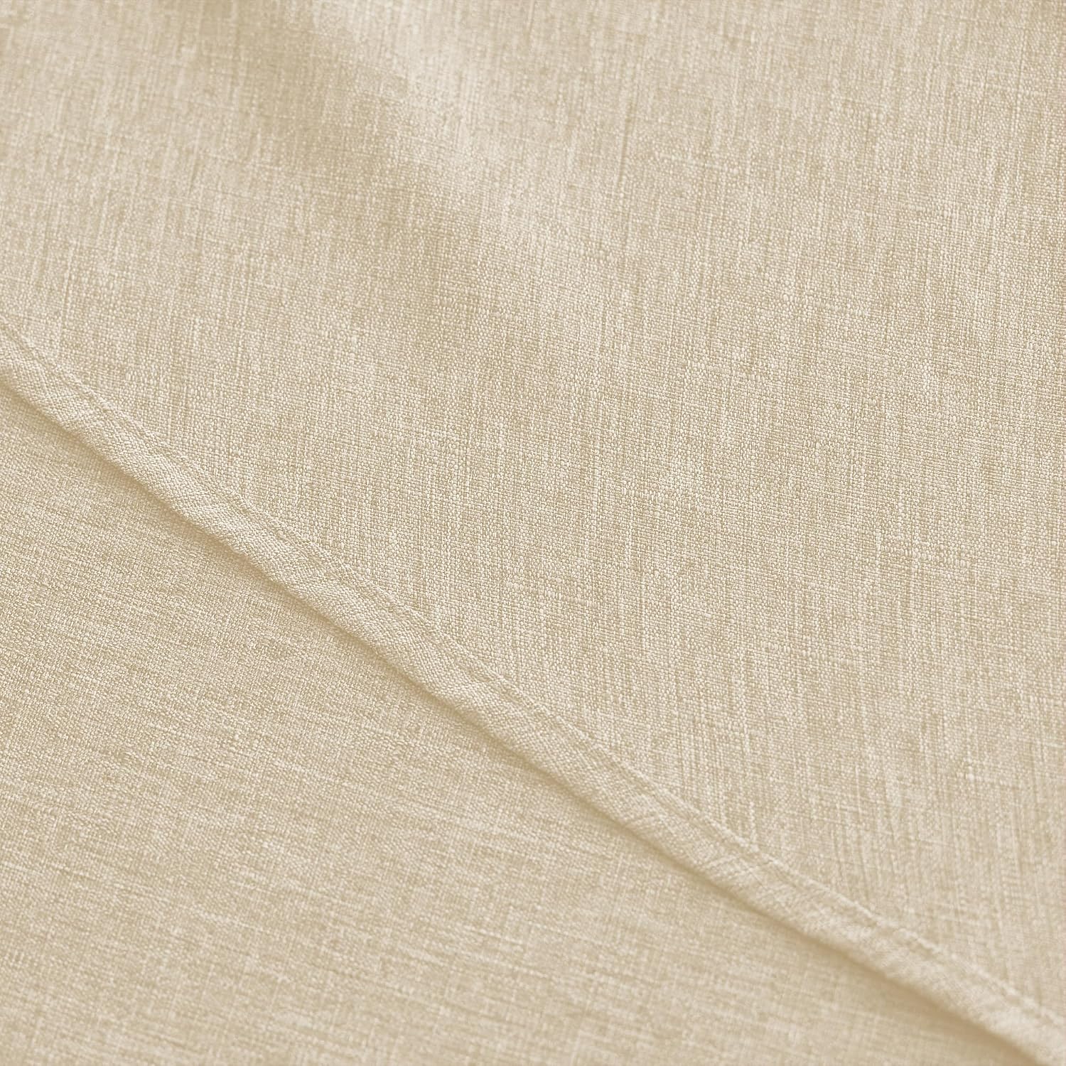 Detalle 2 de Decorelia Faux Linen Round Tablecloth 60 inch 🍽