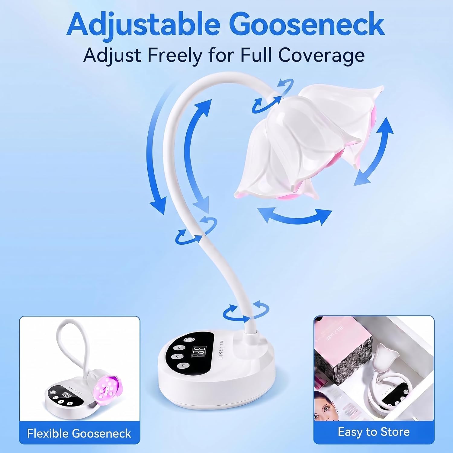 Thumbnail 6 de Makartt UV LED Nail Lamp (Cordless Flash Cure) with USB-C Charging, Gooseneck & Auto Sensor