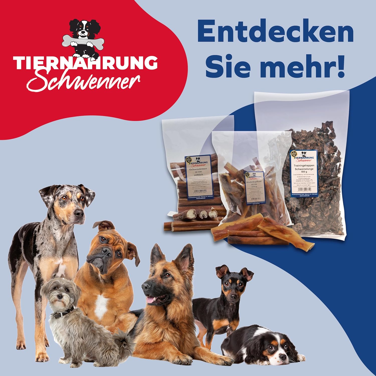 Thumbnail 5 de Schwenner Getrocknete Trainingshappen Rinderlunge 1000g