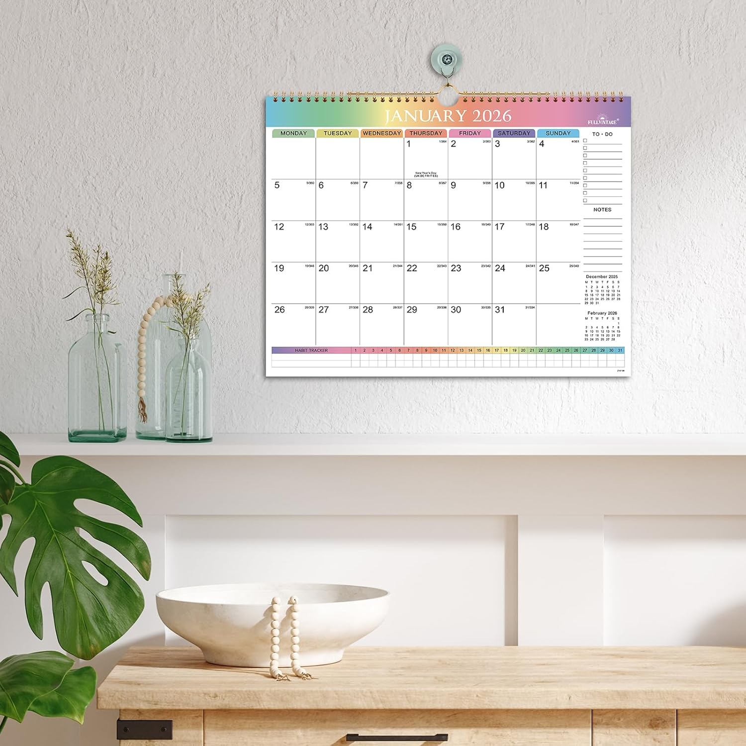 Thumbnail 5 de 2026 Calendar UK wall calendar 📆