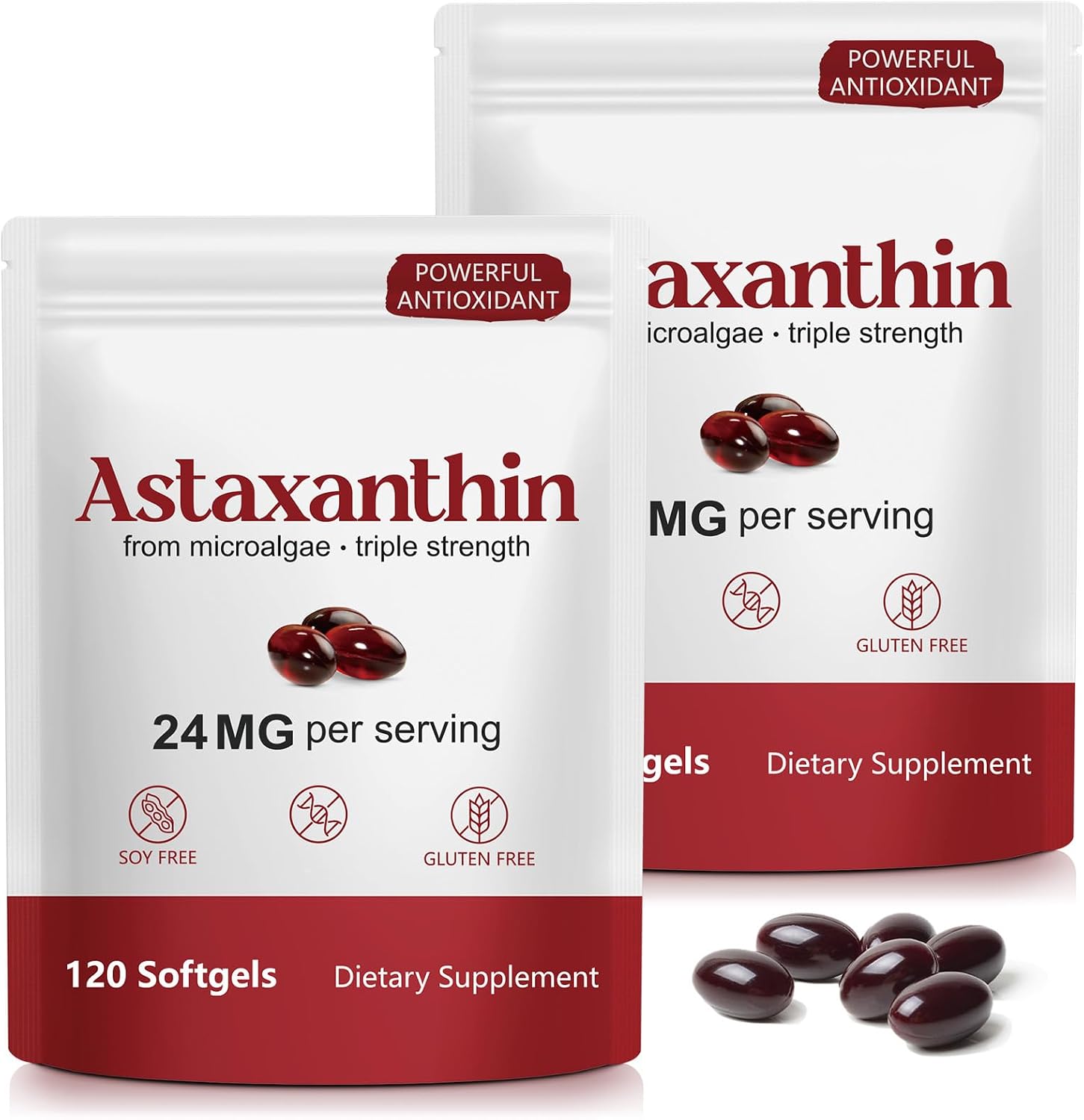 Detalle de LTQXGT Astaxanthin Softgels, 24 mg