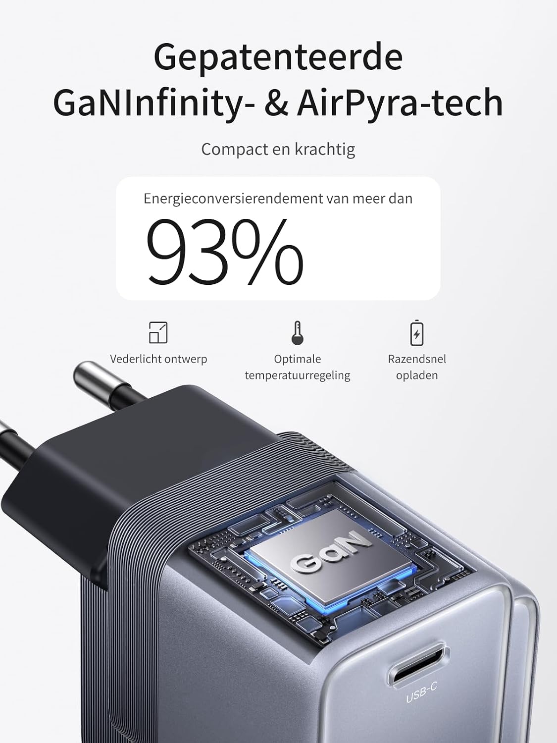 Thumbnail 5 de UGREEN Nexode Air 45W USB-C-oplader, compacte GaN-snellader voor onderweg