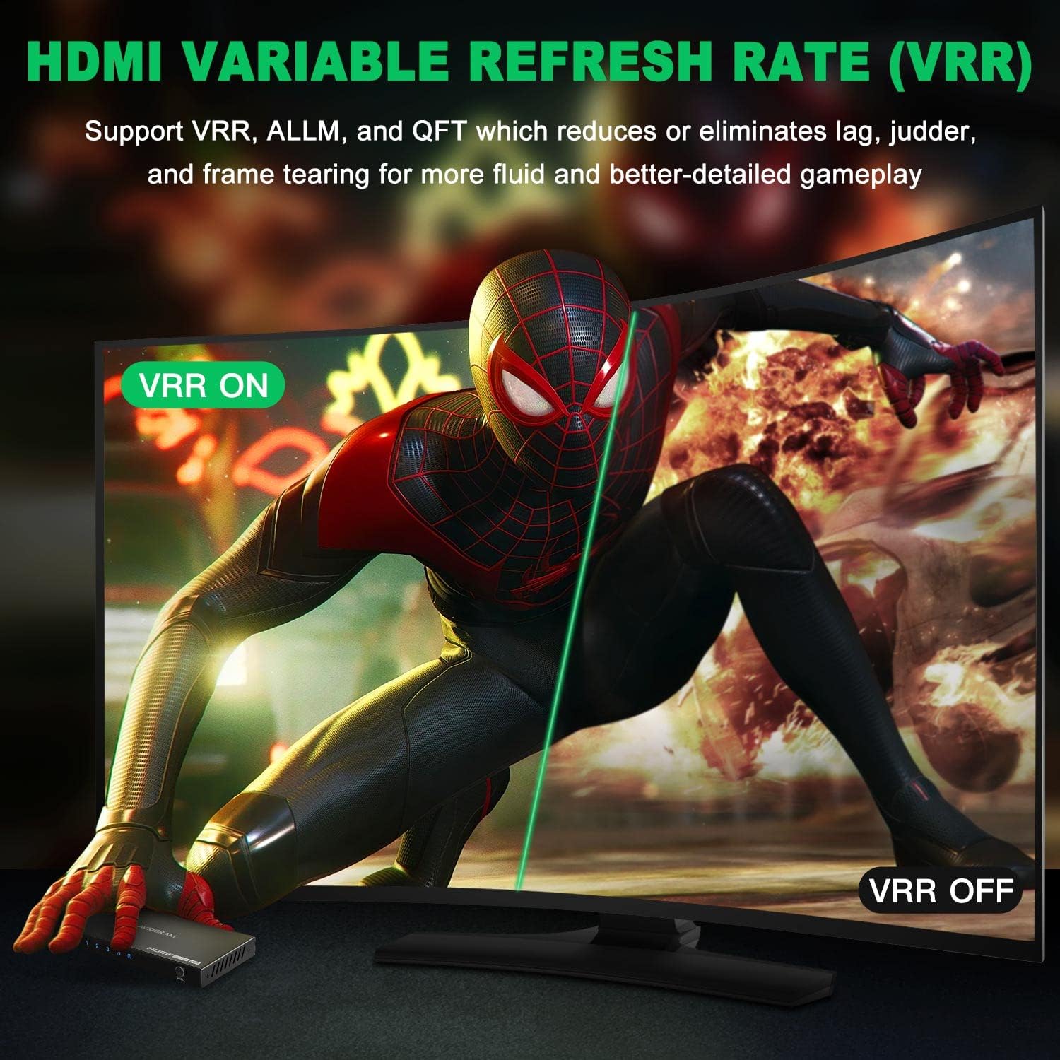 Thumbnail 3 de Switch HDMI 2.1 8K 60 Hz AVIDGRAM 3 entrées vers 1 sortie avec télécommande IR