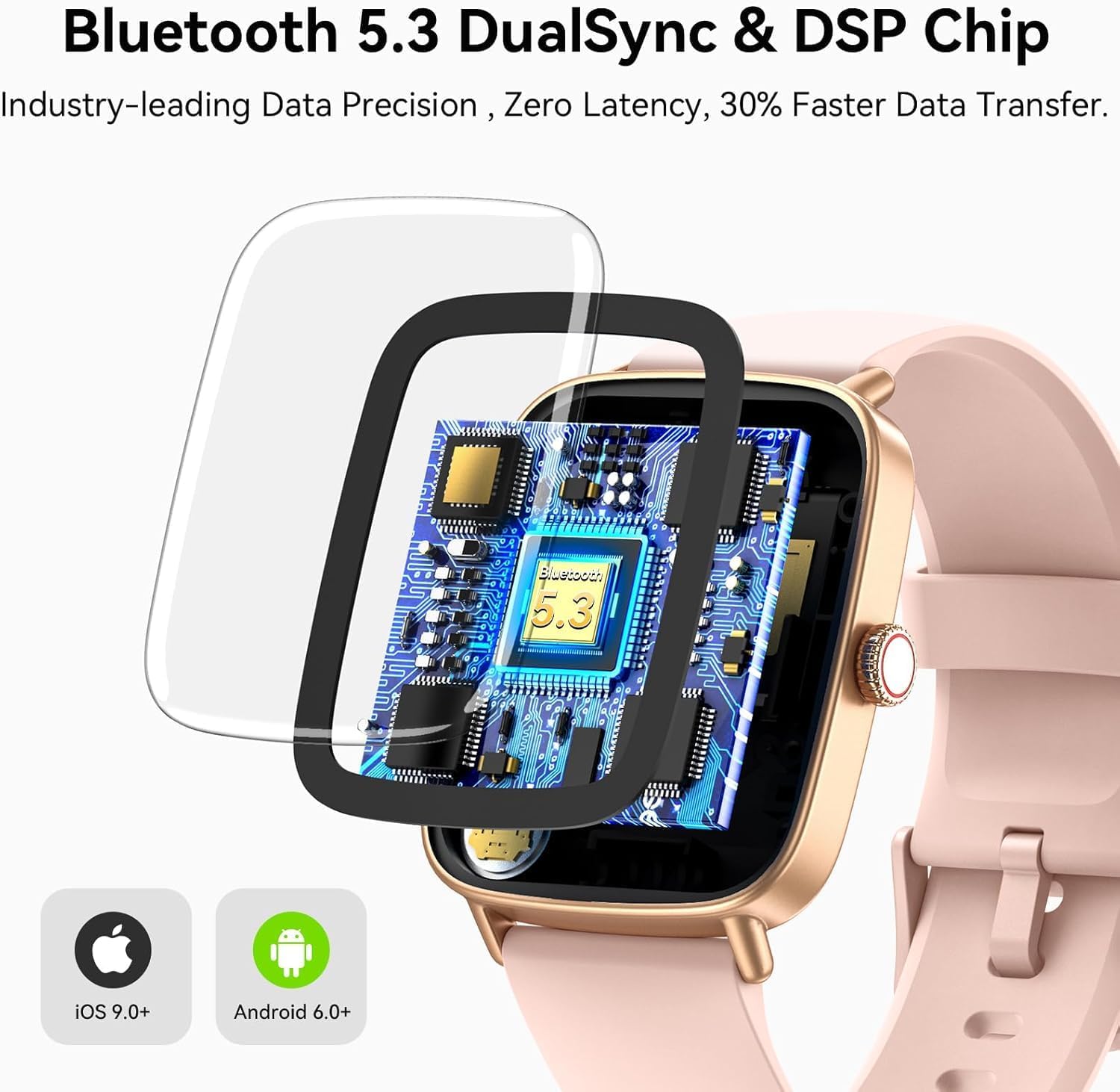 Thumbnail 1 de Yoever Smart Watch for Women & Men with 1.91” AMOLED Display