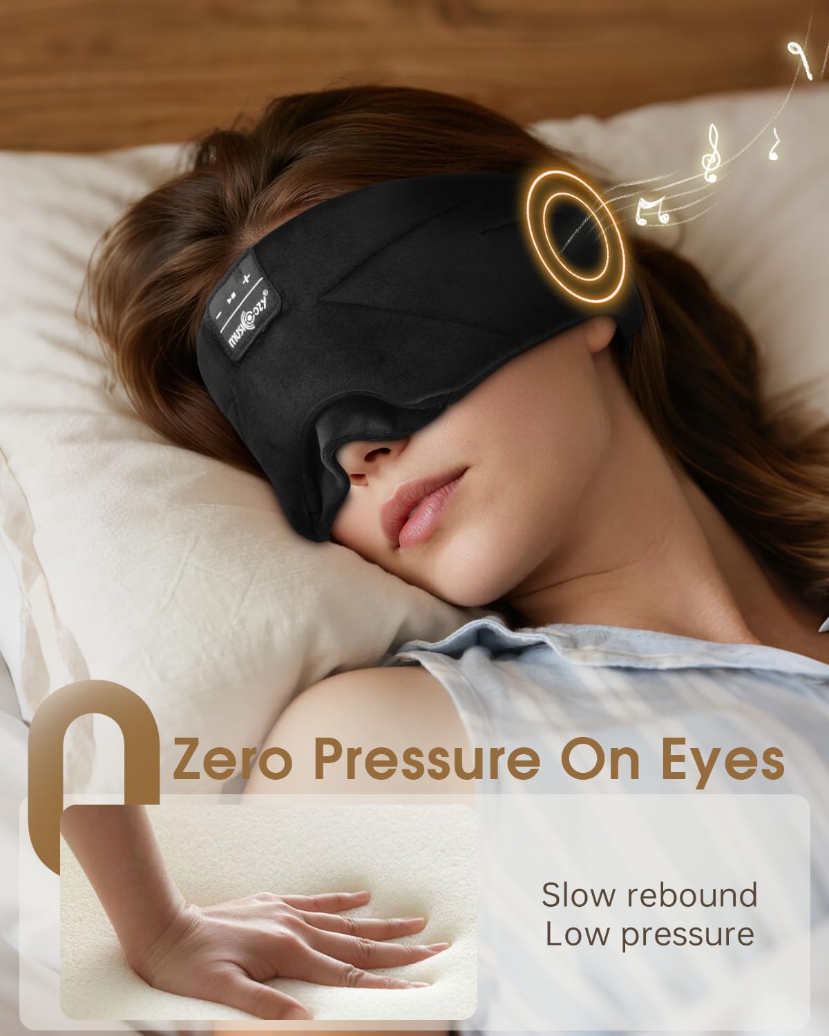 Thumbnail 2 de MUSICOZY Bluetooth Sleep Mask 16H sleep headphones
