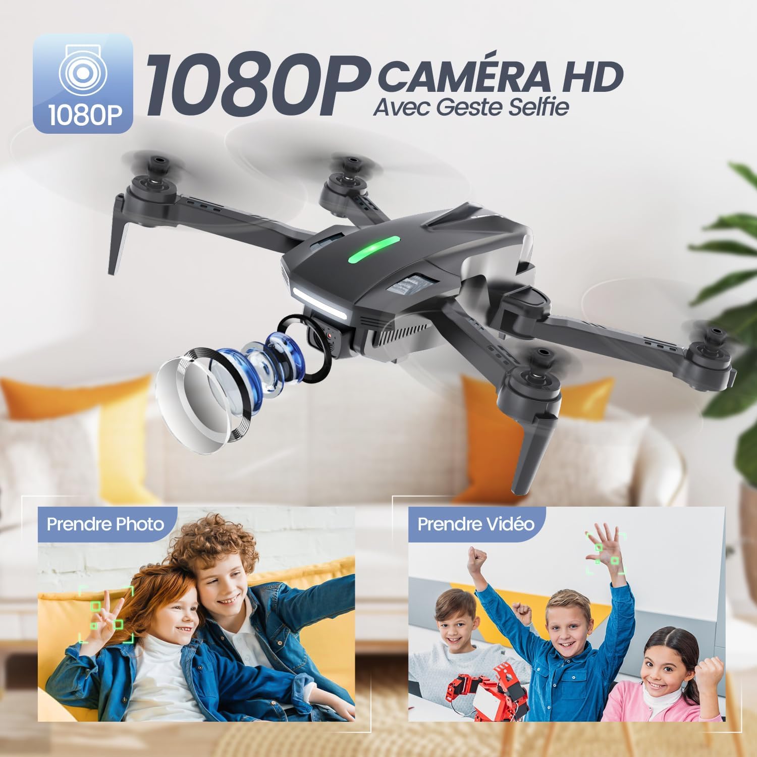Detalle 2 de DEERC D70 Mini Drone 1080P FPV 2 piles