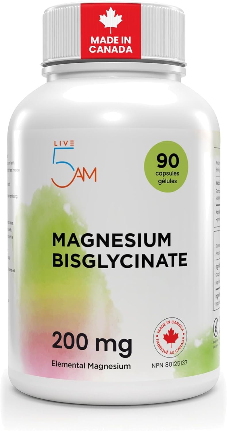 Detalle de Live 5AM MBG-200|90 Magnesium Bisglycinate, 200 mg, 90 Capsules
