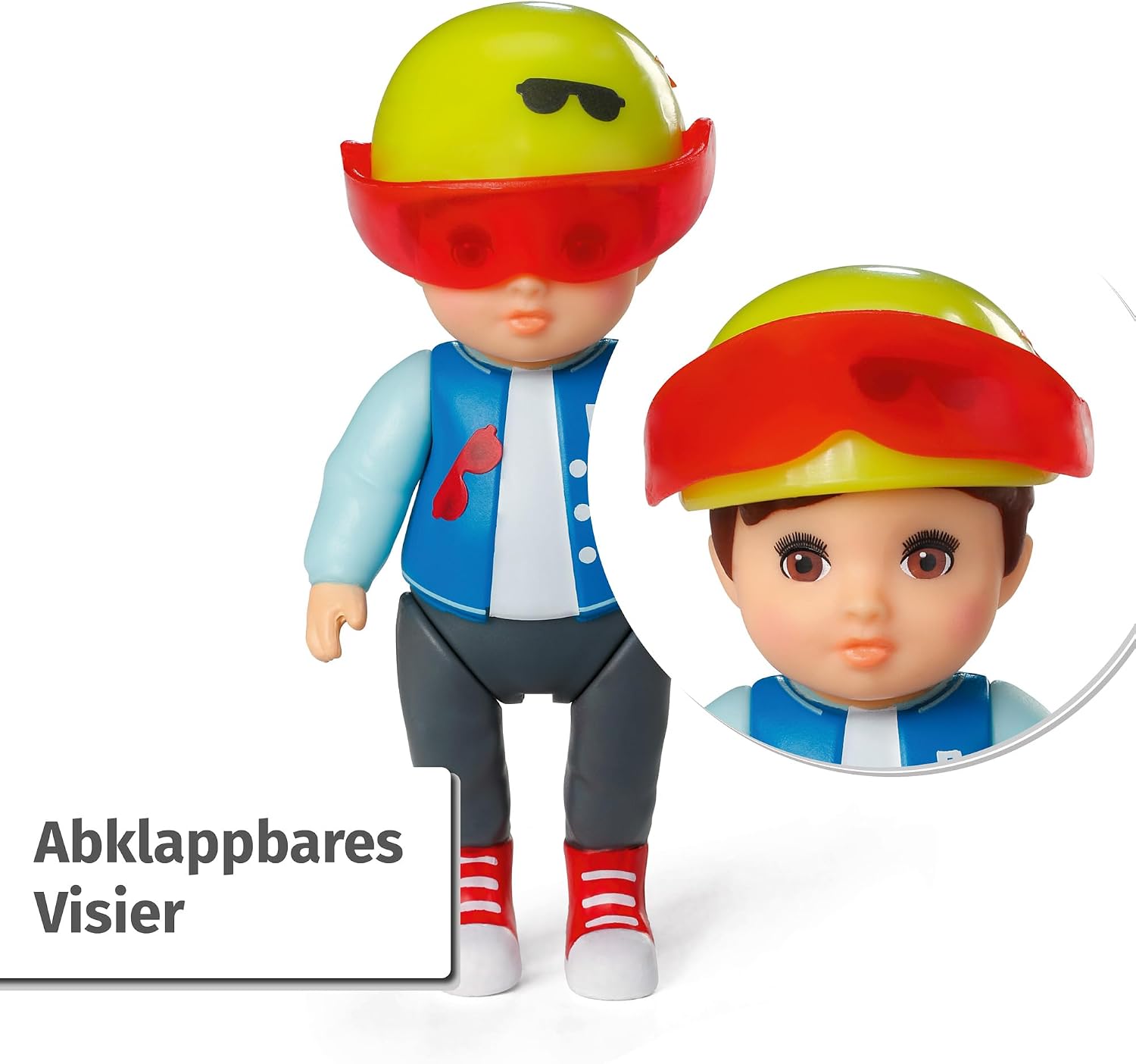 Detalle de BABY born Minis Scooter-Spielset mit Simon-Puppe, Roller und Helm (906118) von Zapf Creation
