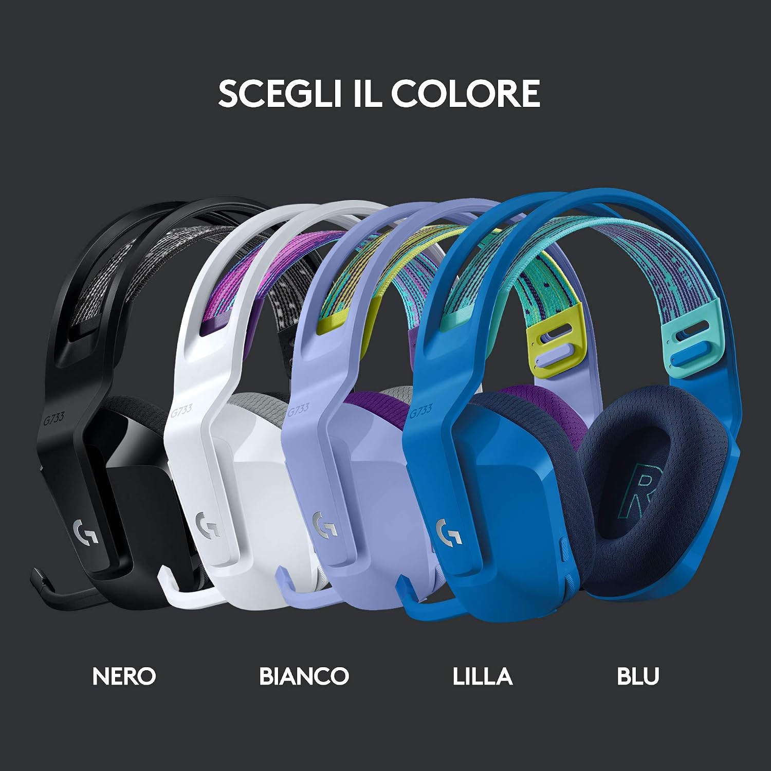 Thumbnail 6 de Logitech G733 cuffia wireless 29 ore