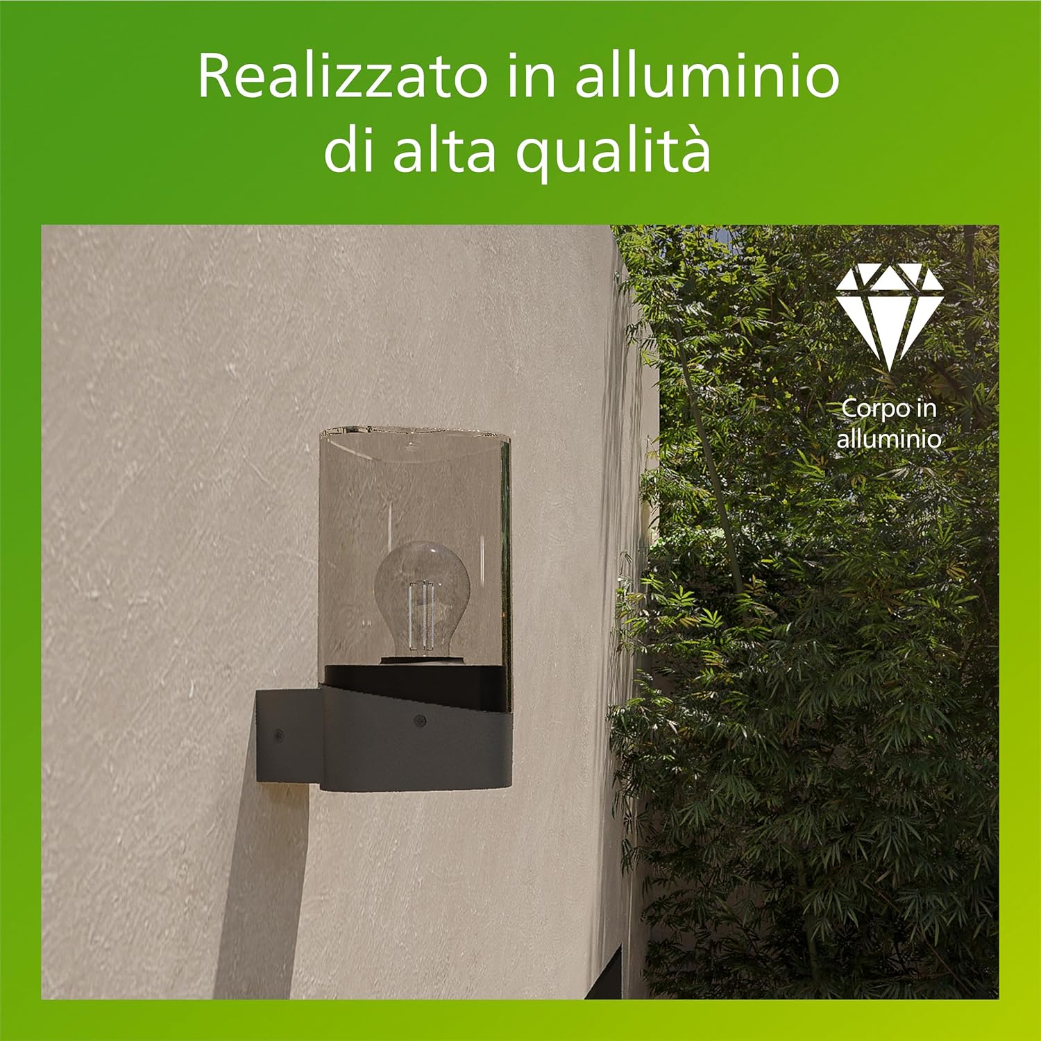 Thumbnail 4 de Philips Nayl applique da esterno grigio antracite, 840 lm, 2700 K, PowerShield, IP44