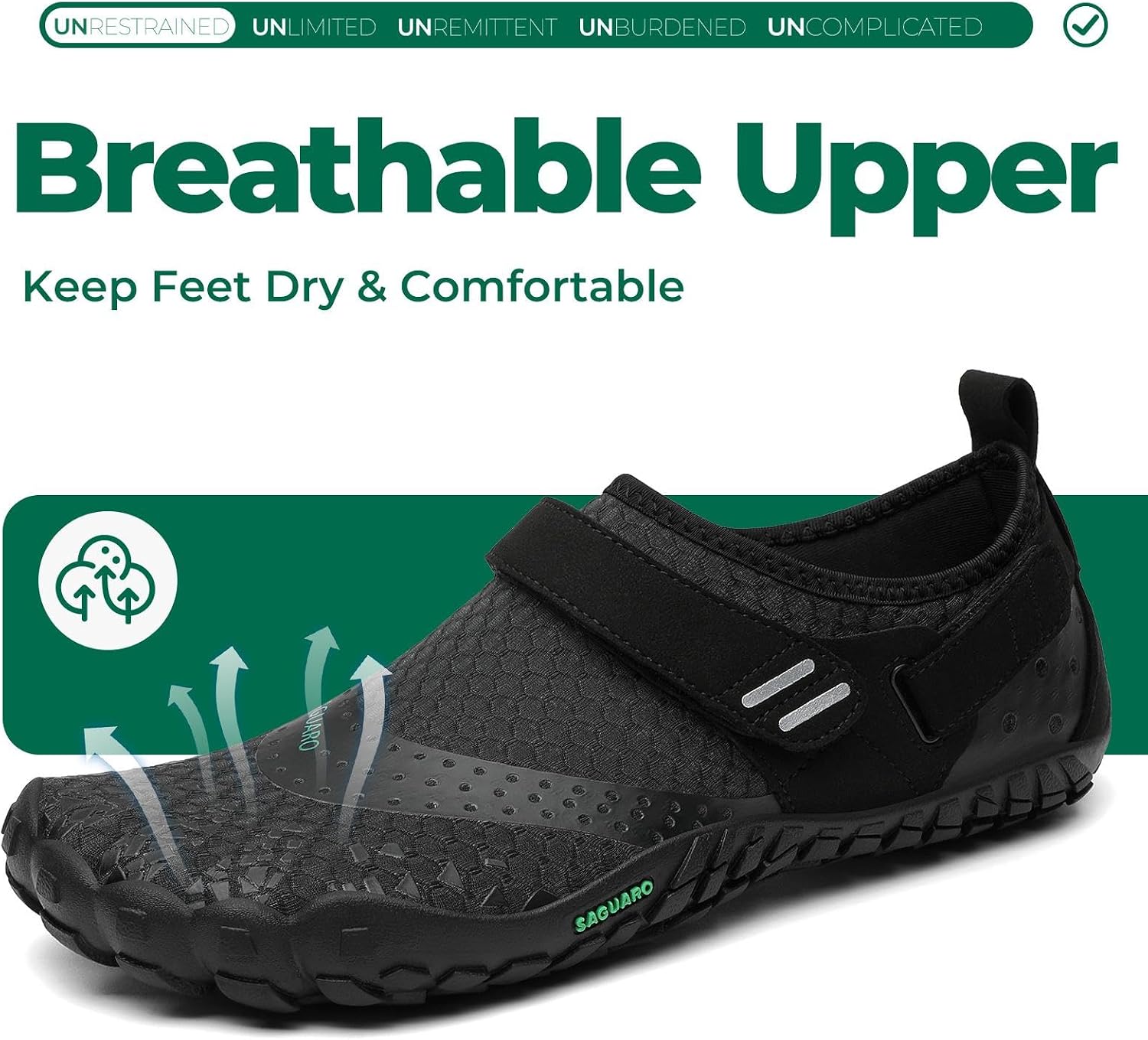 Detalle 2 de SAGUARO Zapatillas Barefoot 35–48 Mujer Hombre