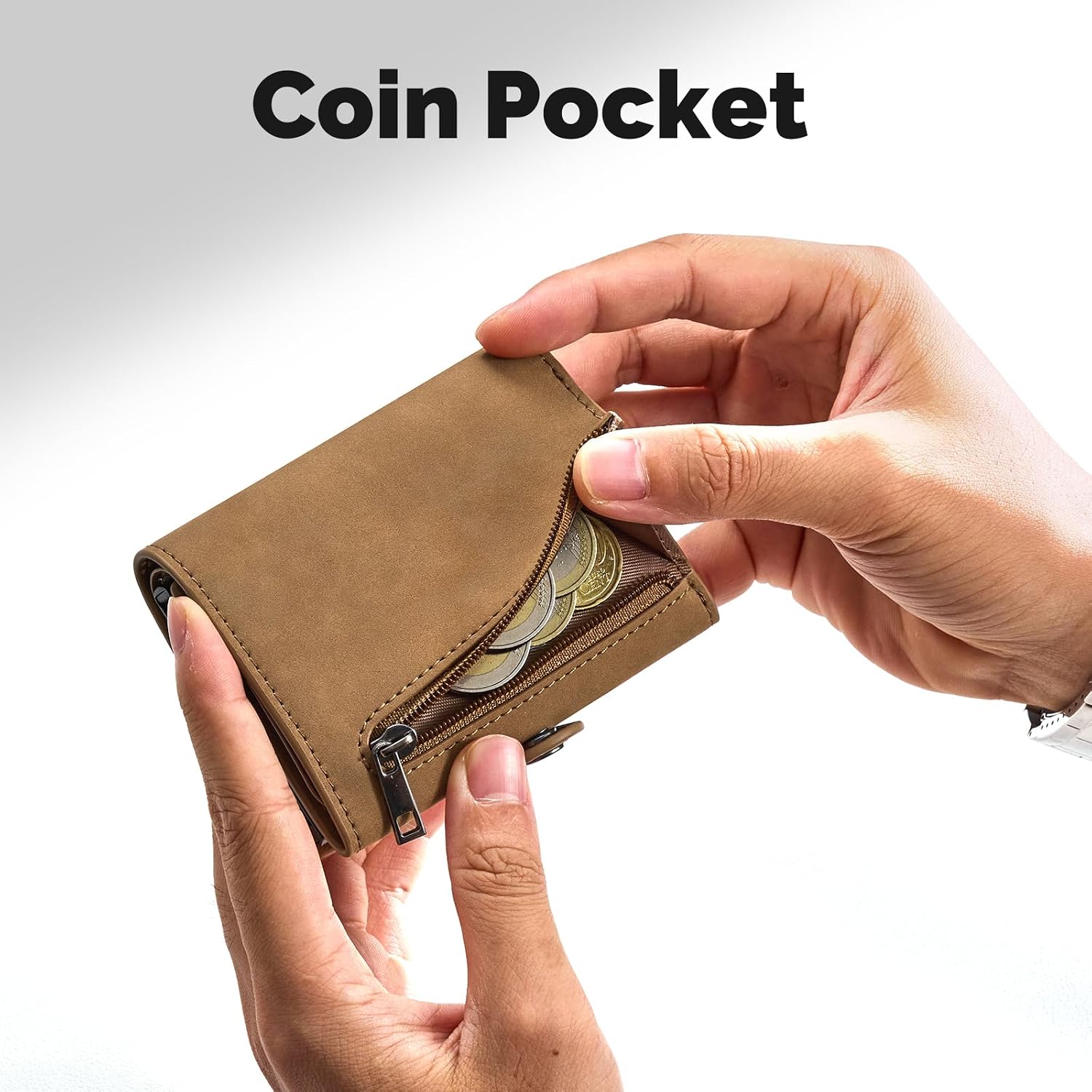 Thumbnail 5 de YESIIW Airtag Mens Wallets 10-card capacity