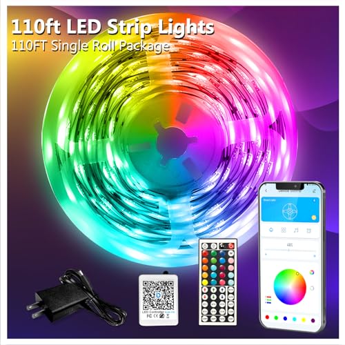 Thumbnail 4 de DAYBETTER LED Strip Lights 110ft1Roll RGB Music Sync Smart App Control