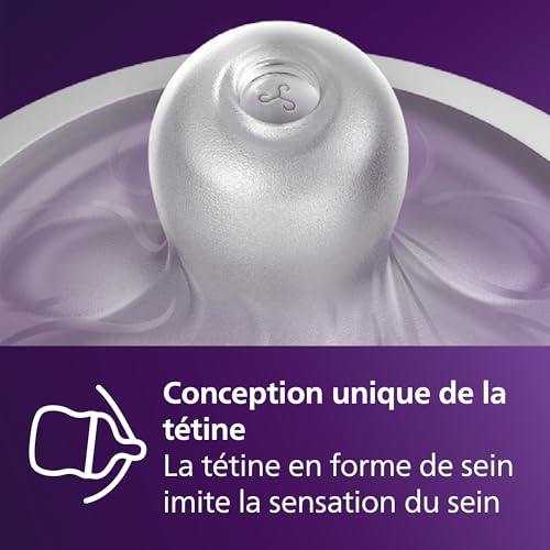 Detalle de Philips Avent Biberon Réponse Naturelle 330 ml SCY906/01 – sans BPA