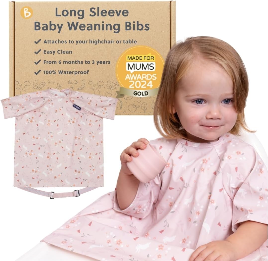 Thumbnail 6 de BIBaDO Short Sleeve Baby Bibs (6–36 Months): Coverall Weaning Bib for Messier Mealtimes