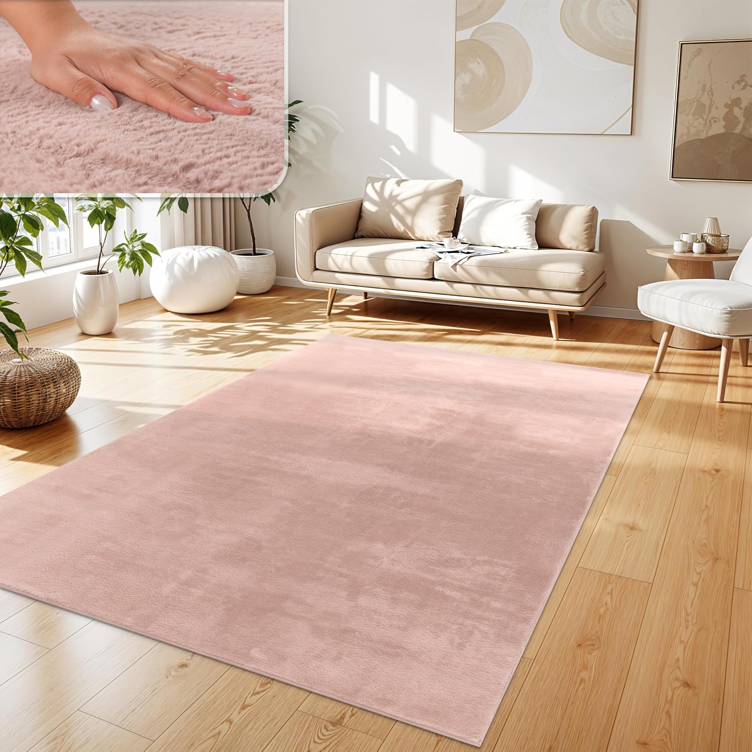 Thumbnail 6 de Paco Home Teppich Ø 100 cm Grau