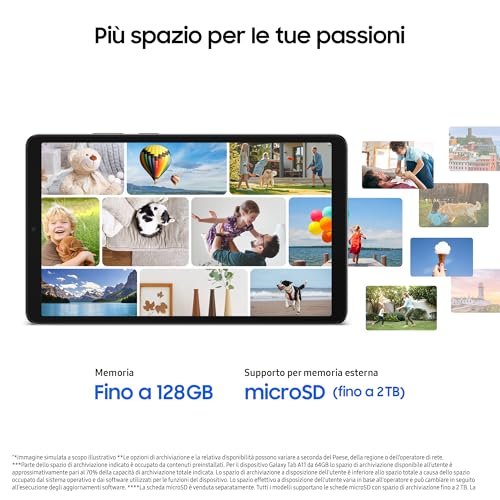 Detalle de Samsung Galaxy Tab A11 8.7" WiFi, 4 GB RAM, 64 GB, 3 anni di garanzia