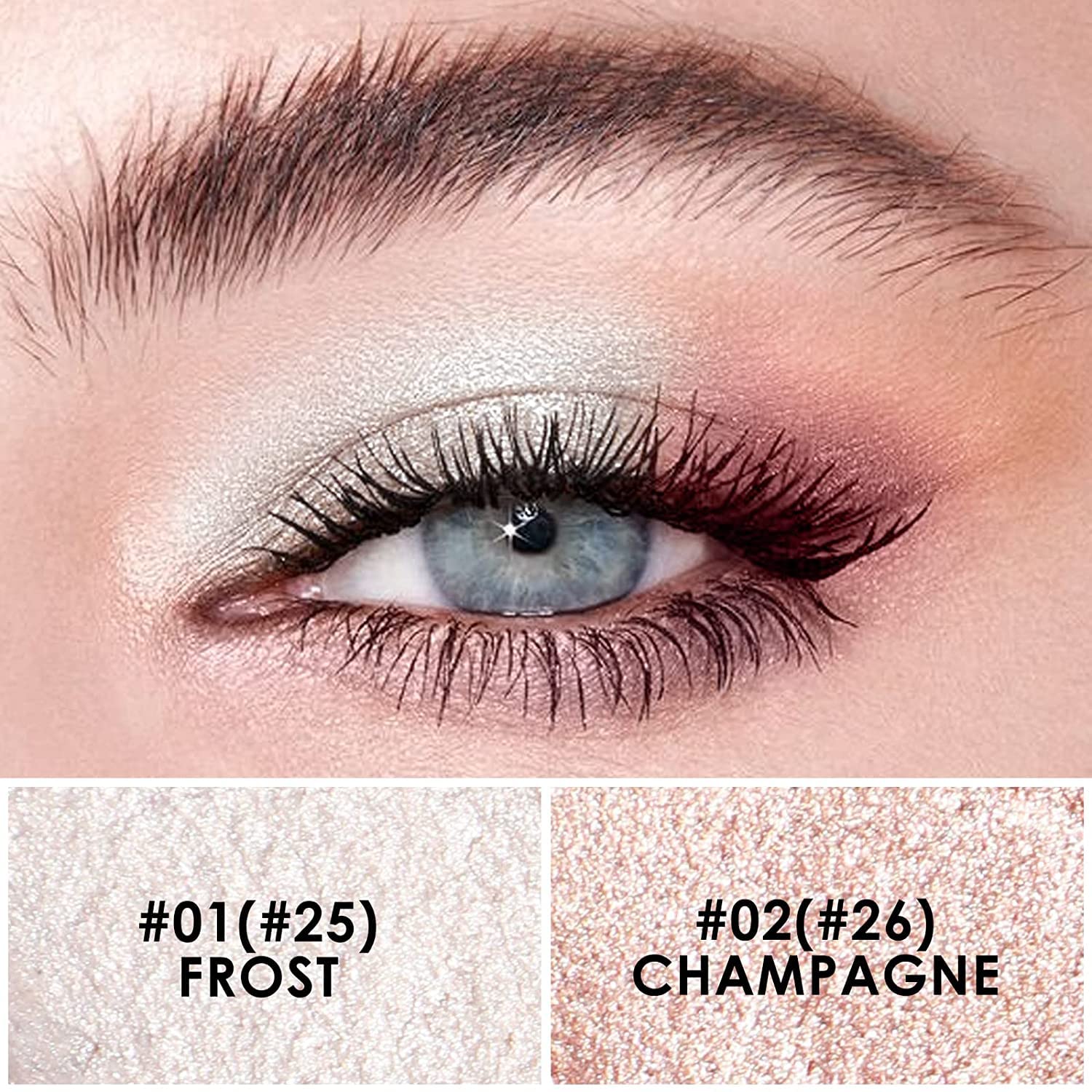 Detalle de 2-teilige Creme-Lidschatten-Stift-Set (01/02): Matt & Schimmer Langanhaltender, wasserfester Augen-Make-up Pen