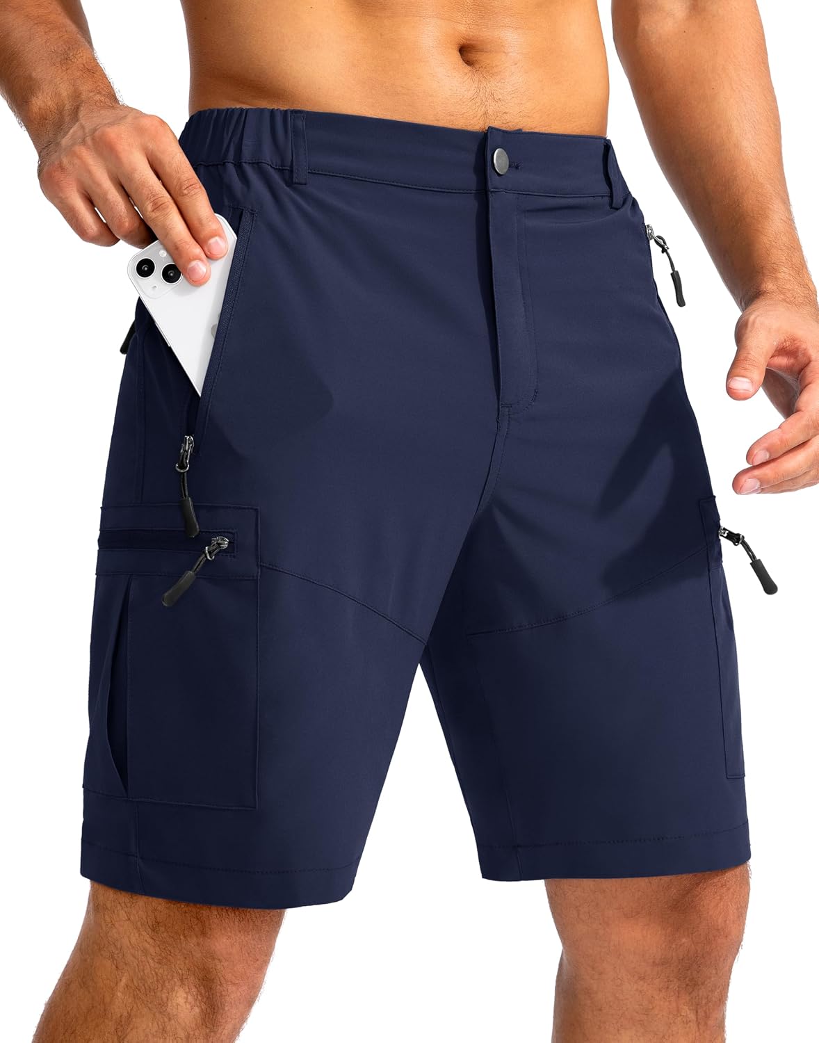 Detalle de Pudolla Men's Hiking Cargo Shorts 9"