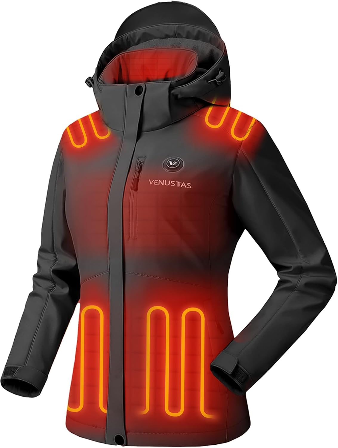 Detalle de Venustas Women's Heated Jacket, 20K Waterproof Shell