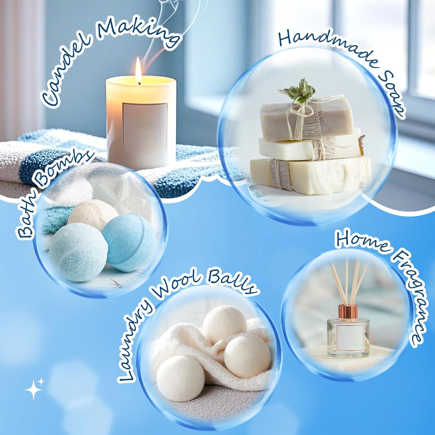Detalle de AESHORY Set ätherische Öle für Diffuser (6 x 10 ml) – Frisch, Eukalyptus & Co. als Aromatherapie-Duftöl Geschenkset
