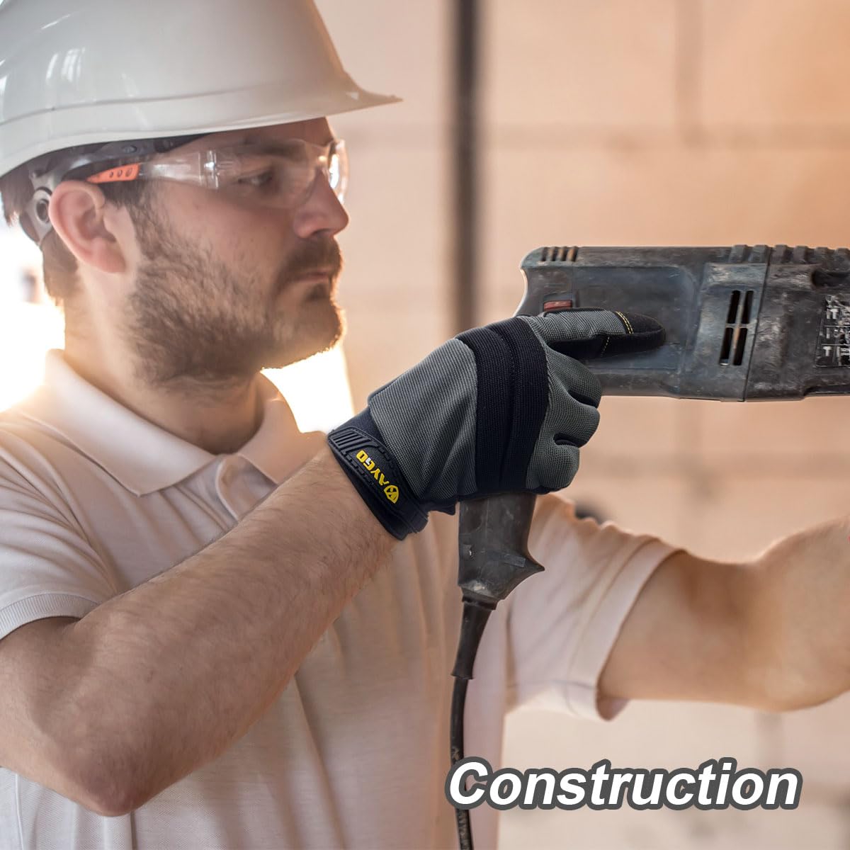 Thumbnail 4 de KAYGO Mechanische Arbeitshandschuhe für Herren (3 Paar) – robuste Handschuhe mit Touchscreen & Kunstlederverstärkung, Schwarz, L, Gr 9