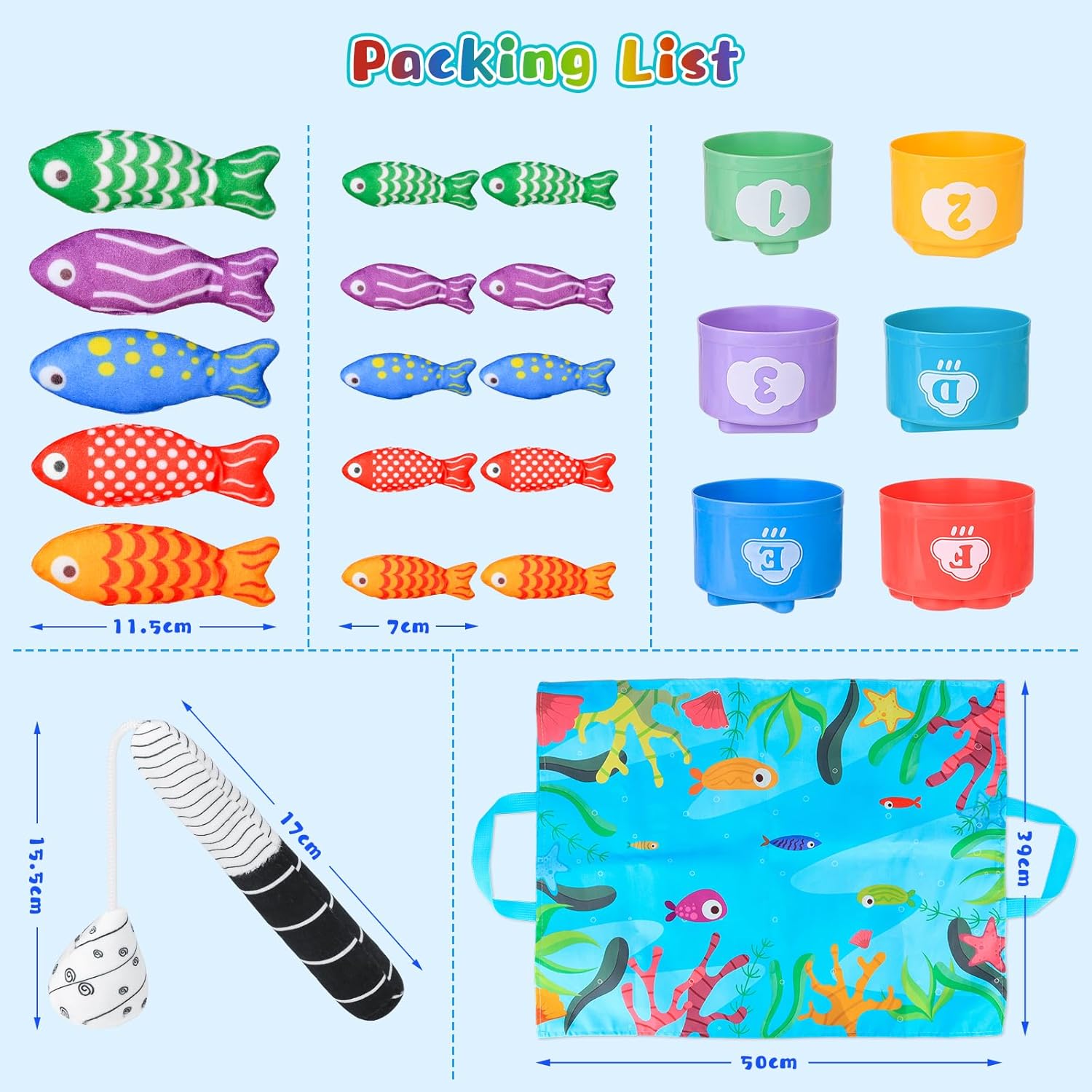 Thumbnail 6 de Montessori Fishing Game 23‑Piece Toy Set 🎣