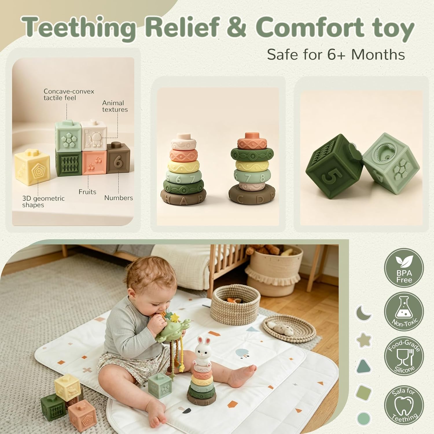 Thumbnail 2 de Auezona 5 in 1 Montessori Baby Toys for 6-12 Months