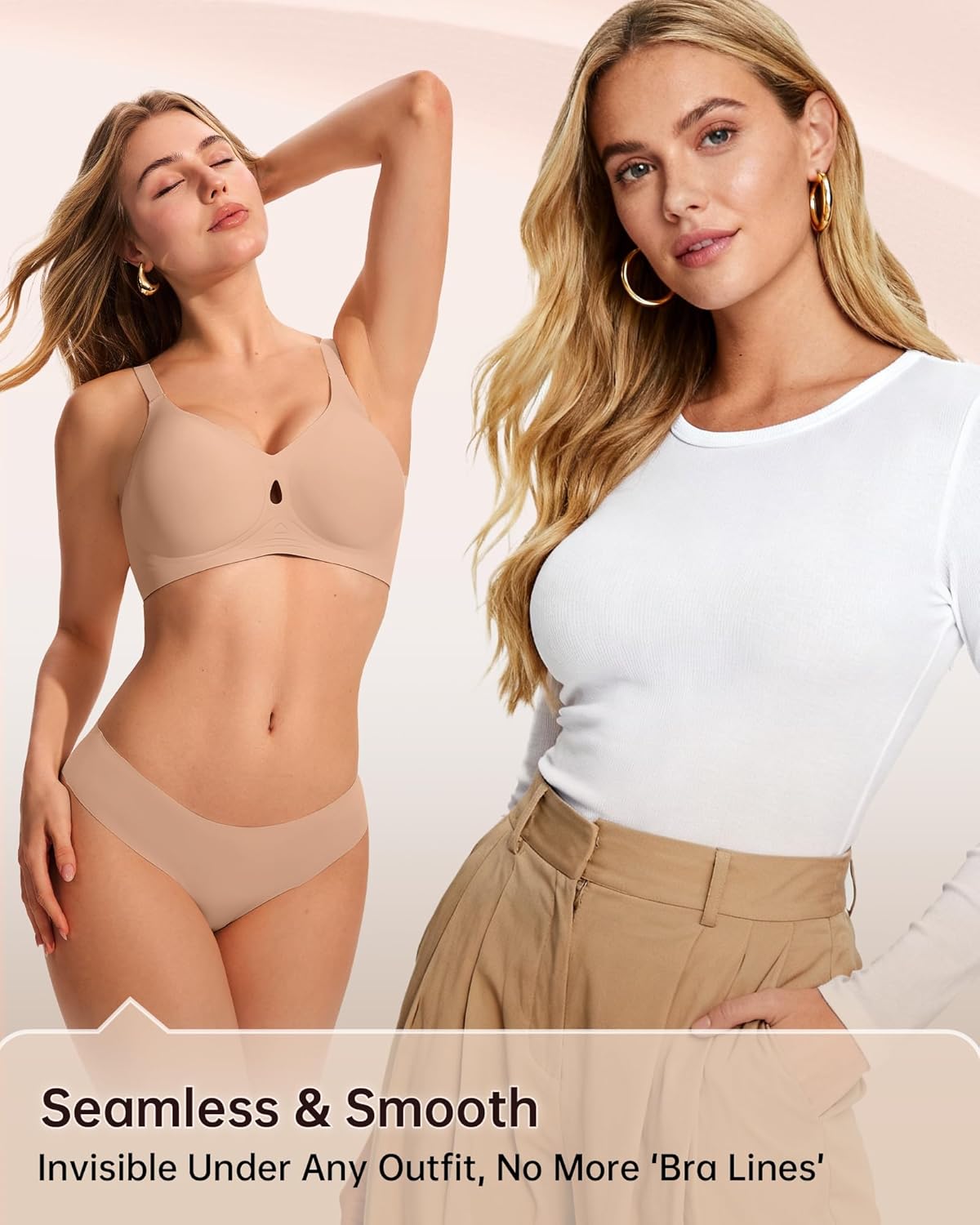 Thumbnail 4 de LetsJoli Wireless Water-Drop Jelly Bra: Seamless Comfort with Full Coverage