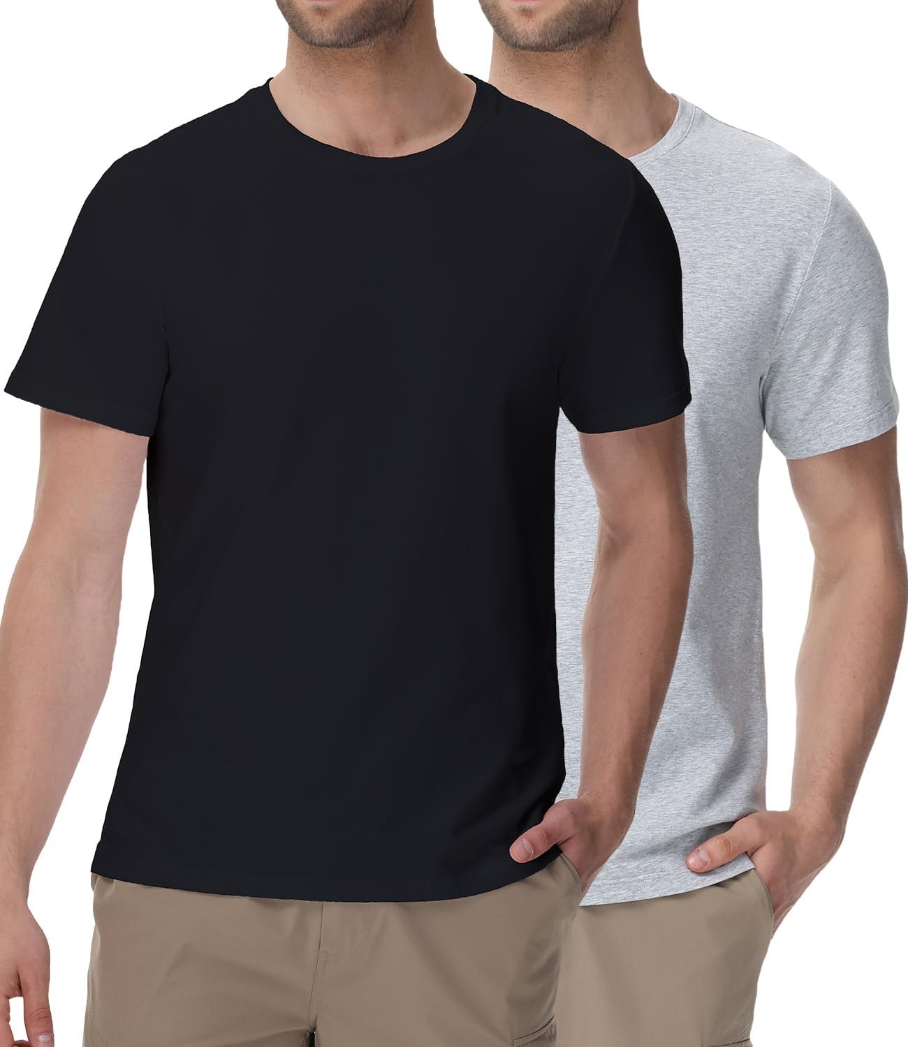 Thumbnail 6 de wirarpa Herren T-Shirt Tops Rundhals – 4-Wege Stretch, keine Etiketten, Basic Oberteile