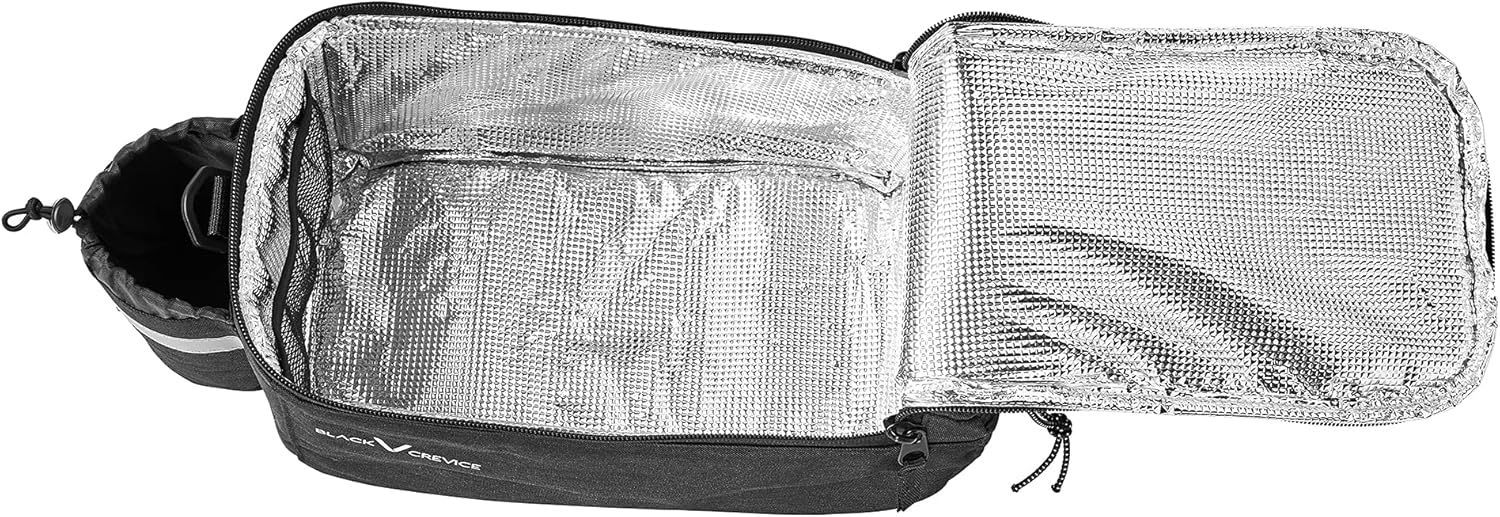 Detalle de Sacoche porte-bagages Black Crevice Rack Bag isotherme pour vélo – 30 x 15 cm