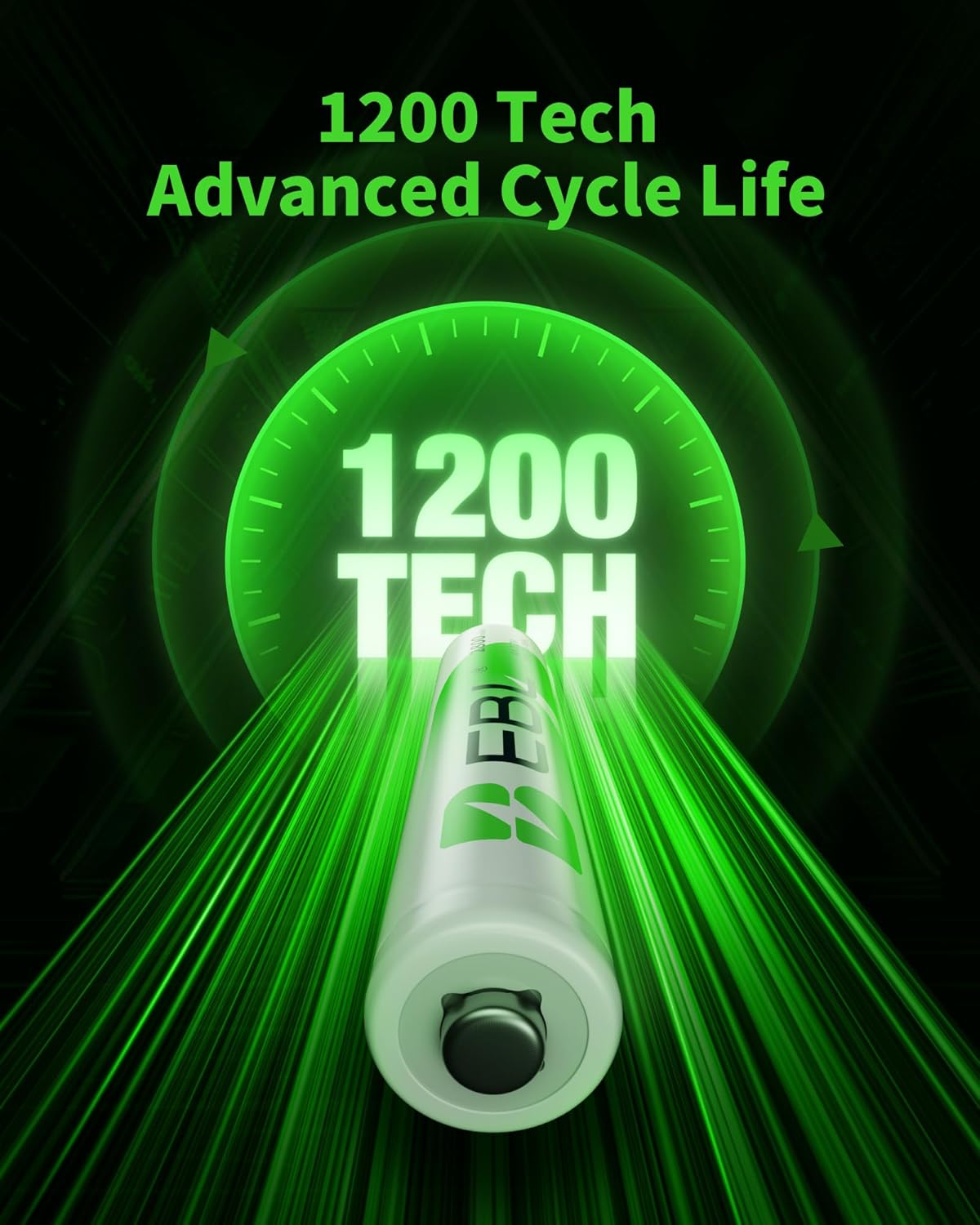 Detalle de EBL 8-Pack AA 2800mAh Ni-MH Rechargeable Batteries with Storage Case