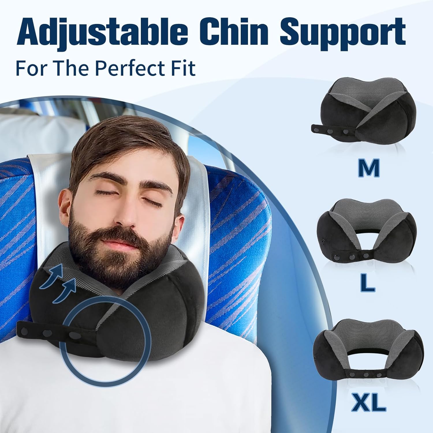 Detalle 2 de Cirorld Travel Pillow memory foam neck pillow for adults 🛫