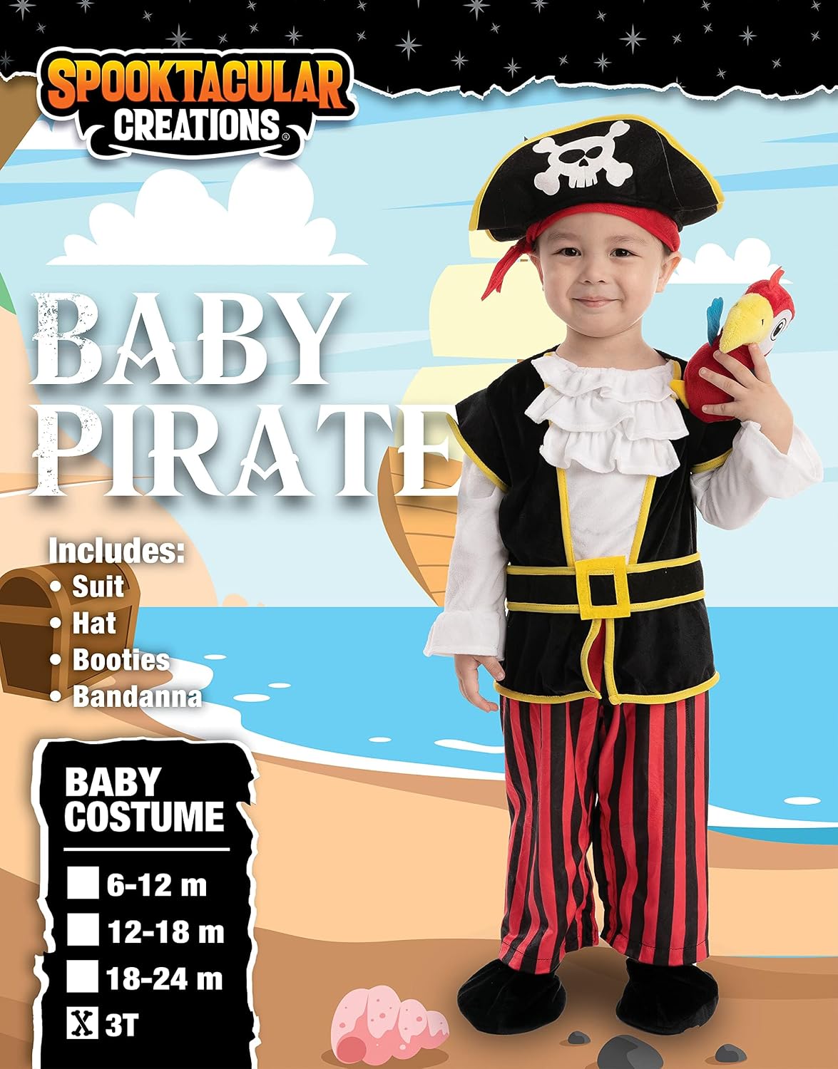 Thumbnail 6 de Spooktacular Creations Piratenkostüm 6–12 Monate 🎭