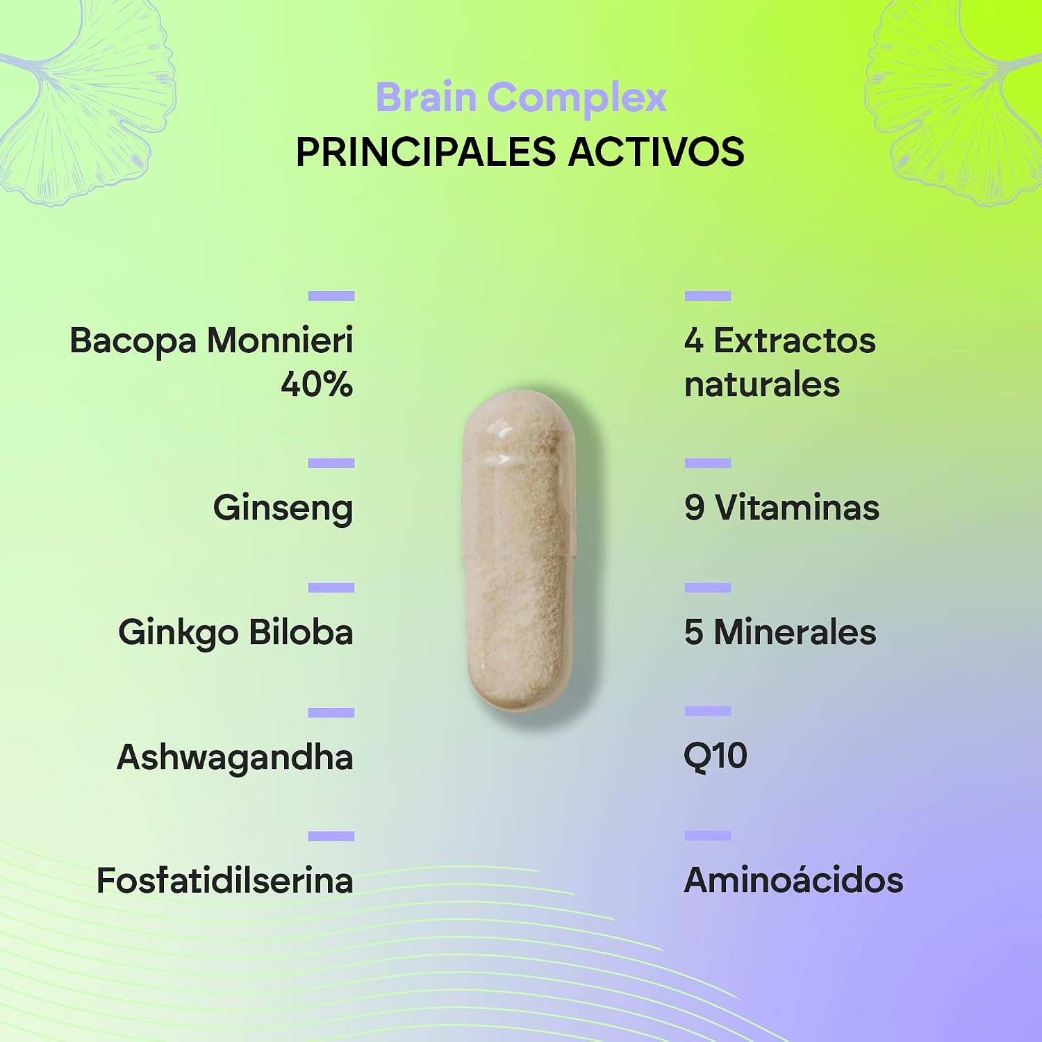 Detalle 2 de Brain Complex Nutralie - Mejora Memoria y Concentración 💊