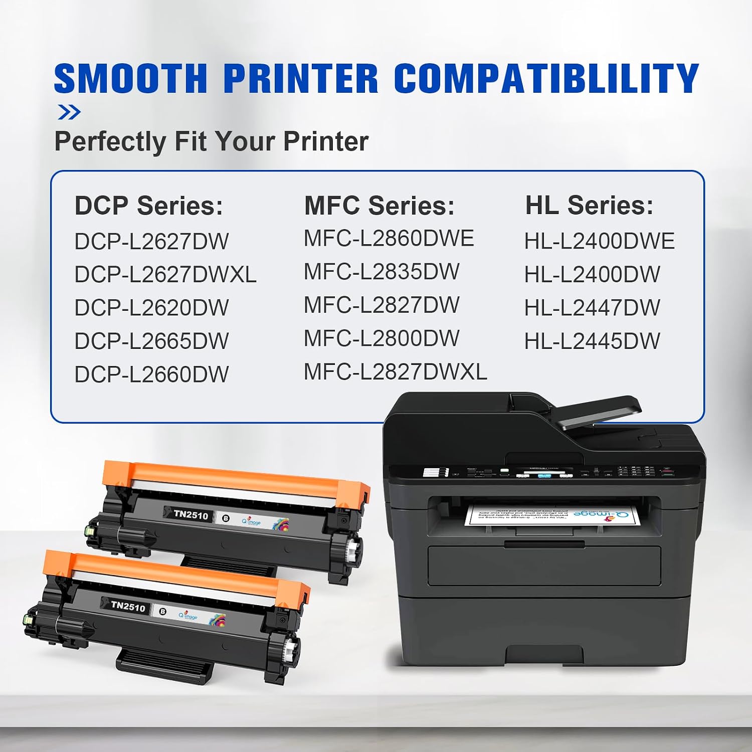 Detalle 2 de Q-image TN2510 TN 2510 compatible toner cartridge (2x black) for selected Brother laser printers