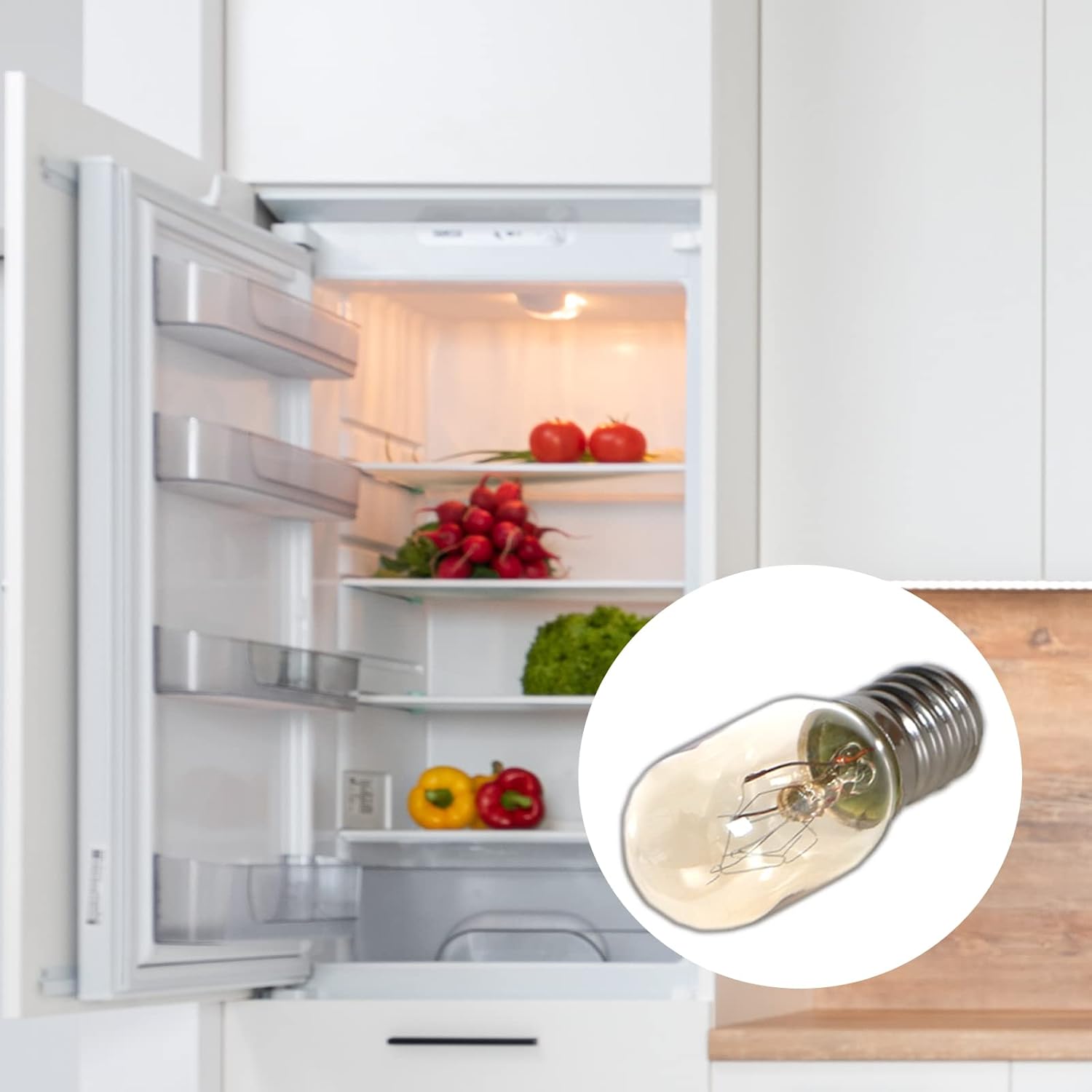 Thumbnail 4 de Comyan Kühlschranklampe 15W E14 (T20), 2700K warmweiß, dimmbar – 2 Stück